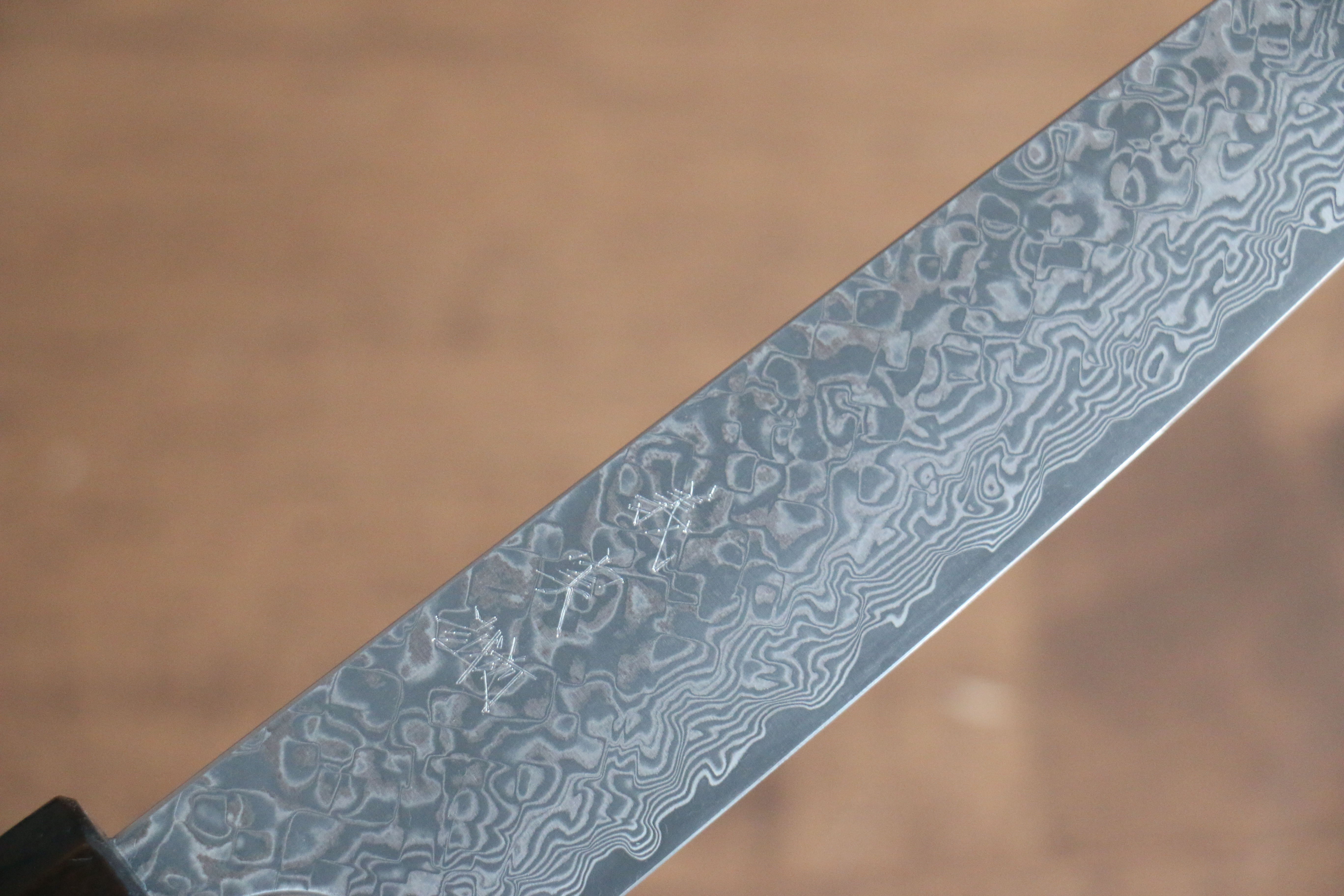 Yoshimi Kato VG10 Damascus Petty-Utility 150mm Enju Lacquered(Black��� Handle with Sheath - Seisuke Knife
