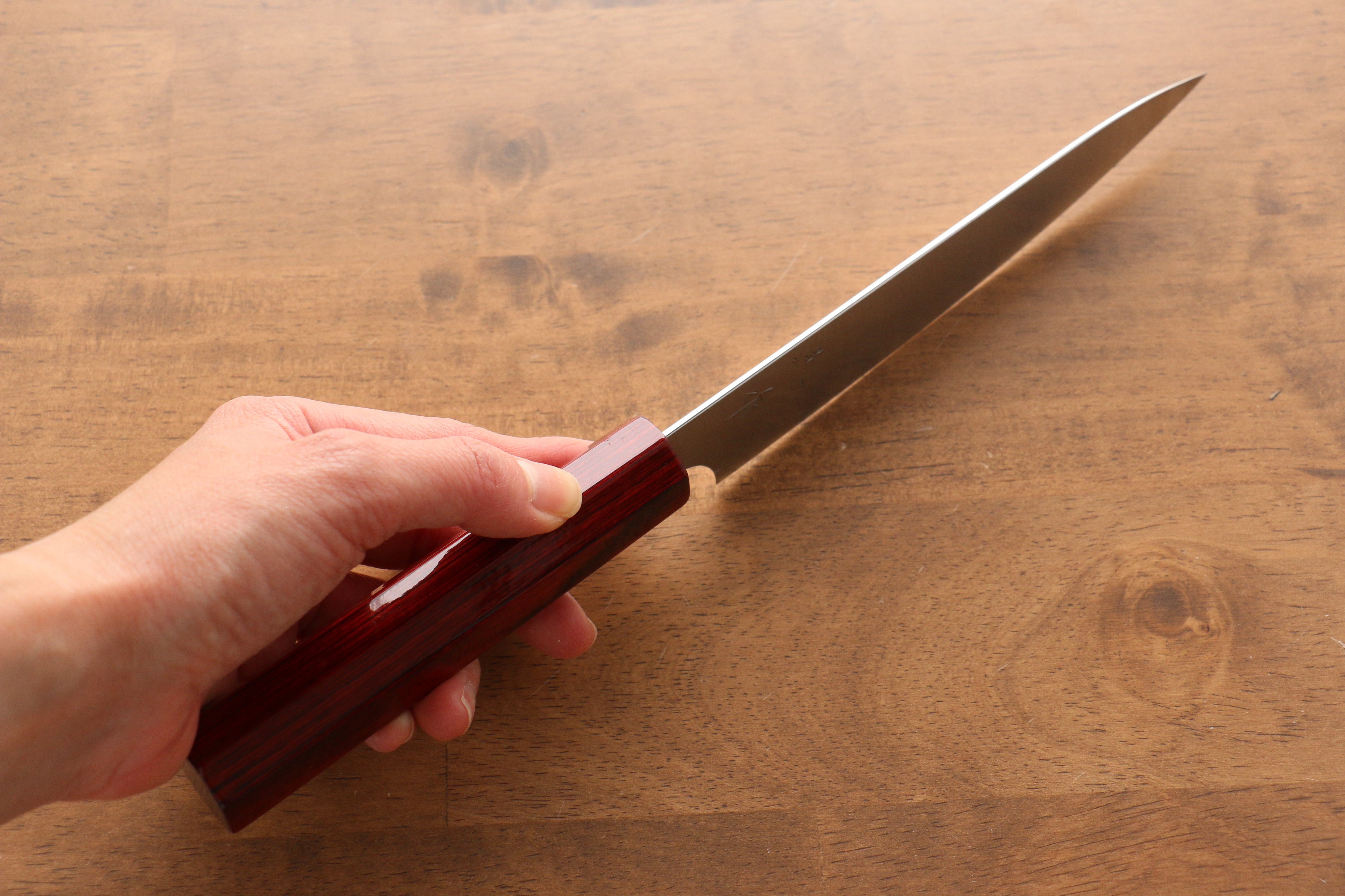 Kei Kobayashi SG2 Petty-Utility 150mm Red Lacquered Handle - Seisuke Knife