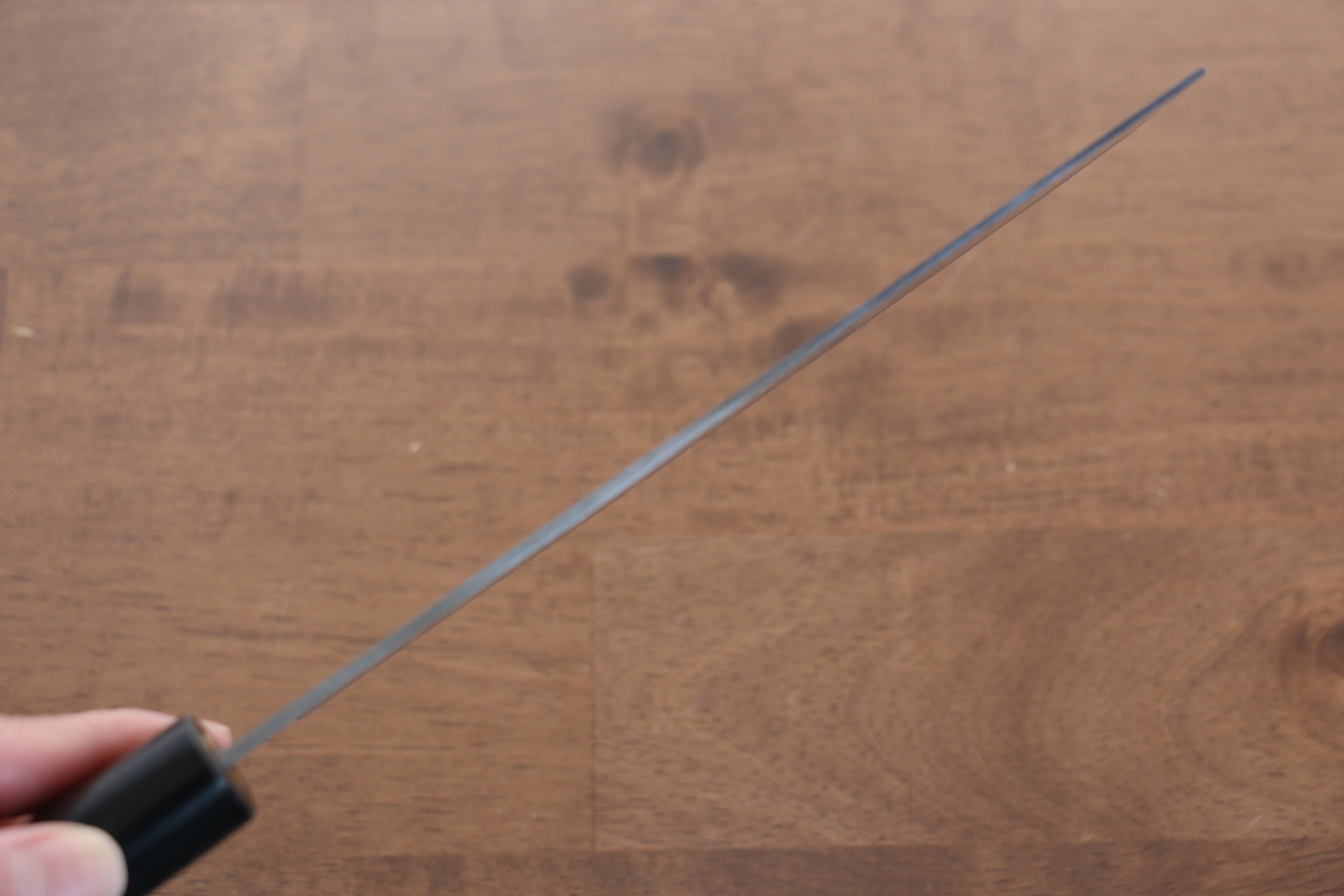 Jikko White Steel No.2 Migaki Finished Nakiri 165mm Shitan Handle - Seisuke Knife