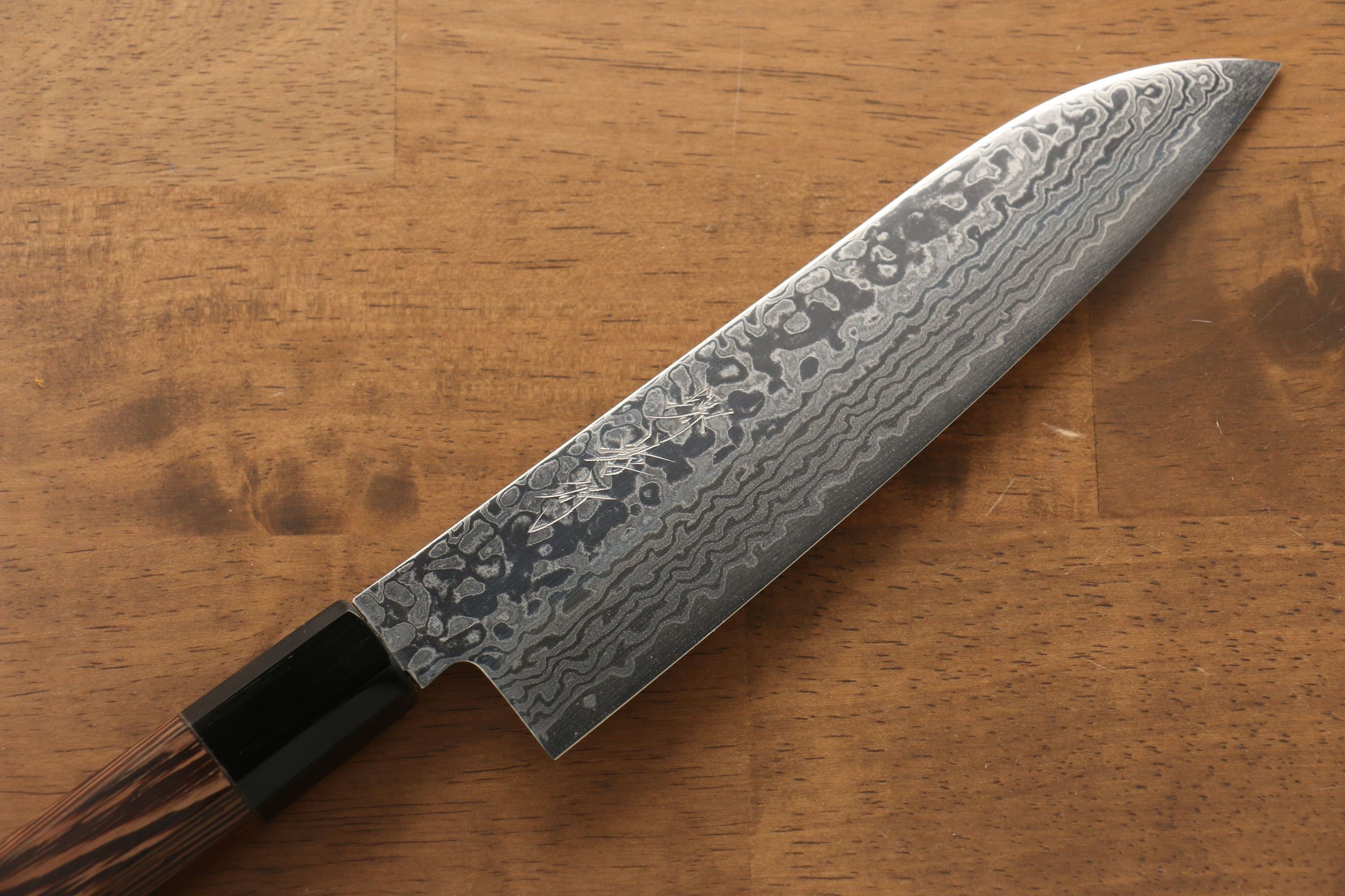 Sakai Takayuki Galaxy ZA-18 Damascus Santoku 180mm with Wenge Handle - Seisuke Knife