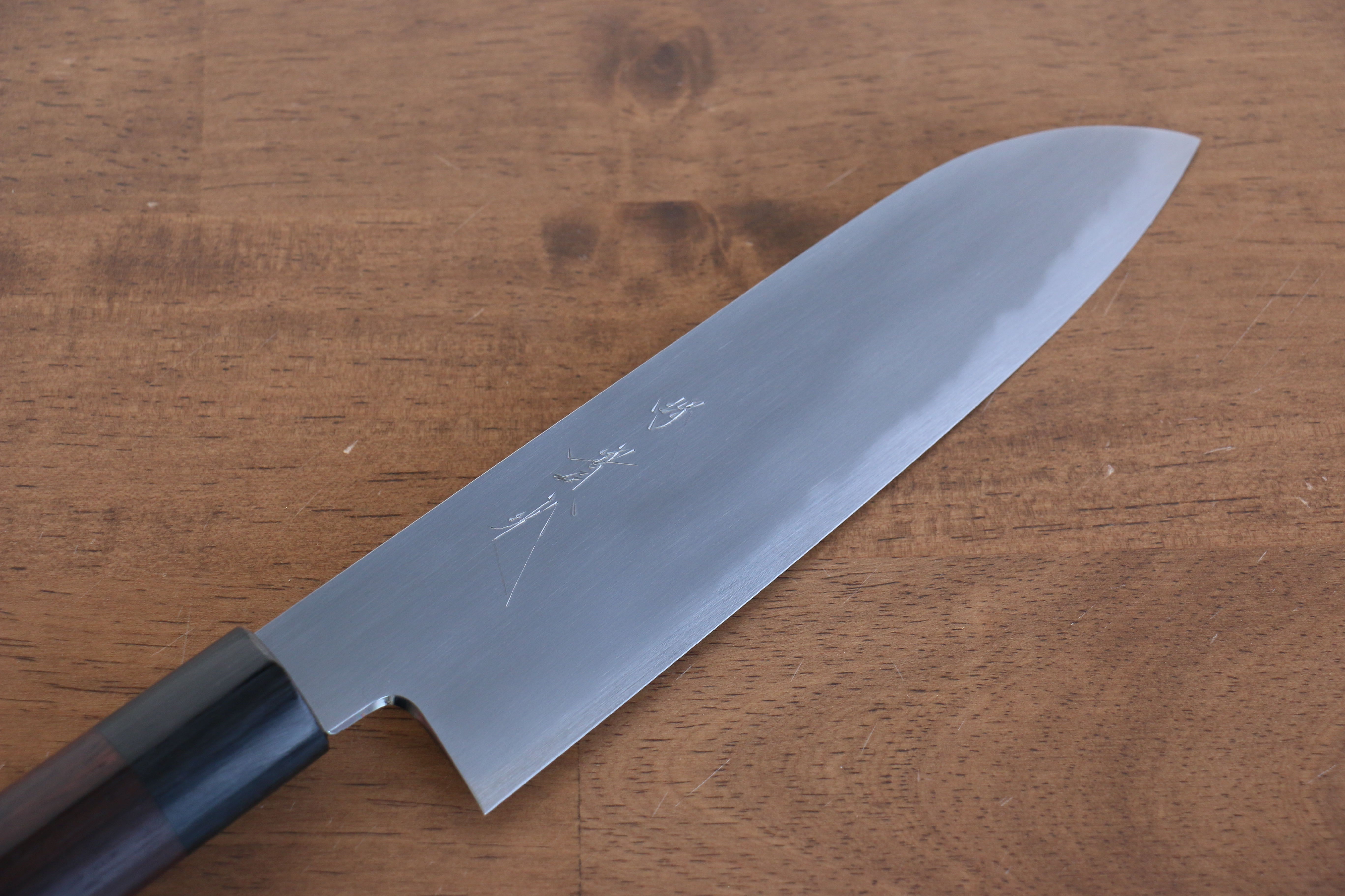 Jikko White Steel No.2 Santoku 180mm Shitan Handle - Seisuke Knife