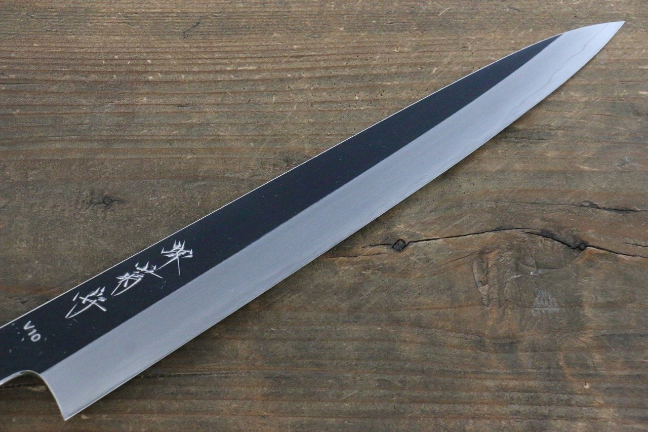 Kikumori VG10 Mirrored Finish Sujihiki Japanese Chef Knife 240mm with Ebony Handle - Seisuke Knife