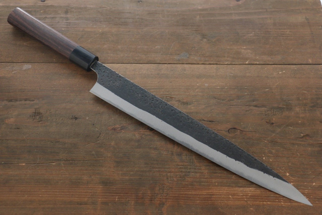 Yu Kurosaki Blue Super Clad Kurouchi Sujihiki Japanese Chef Knife 300mm - Seisuke Knife