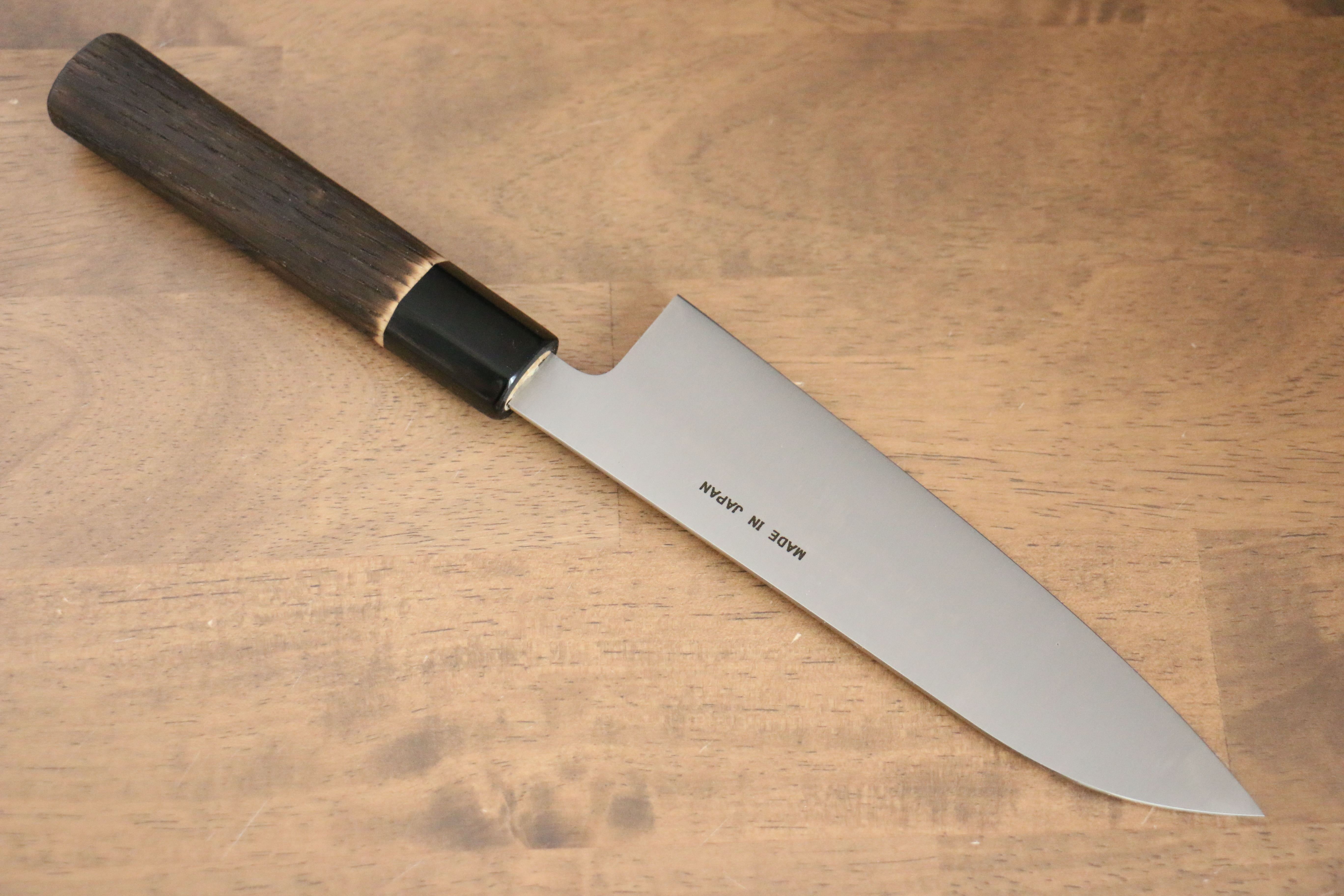 Seisuke Swedish Steel-stn Santoku 180mm Burnt Chestnut Handle - Seisuke Knife