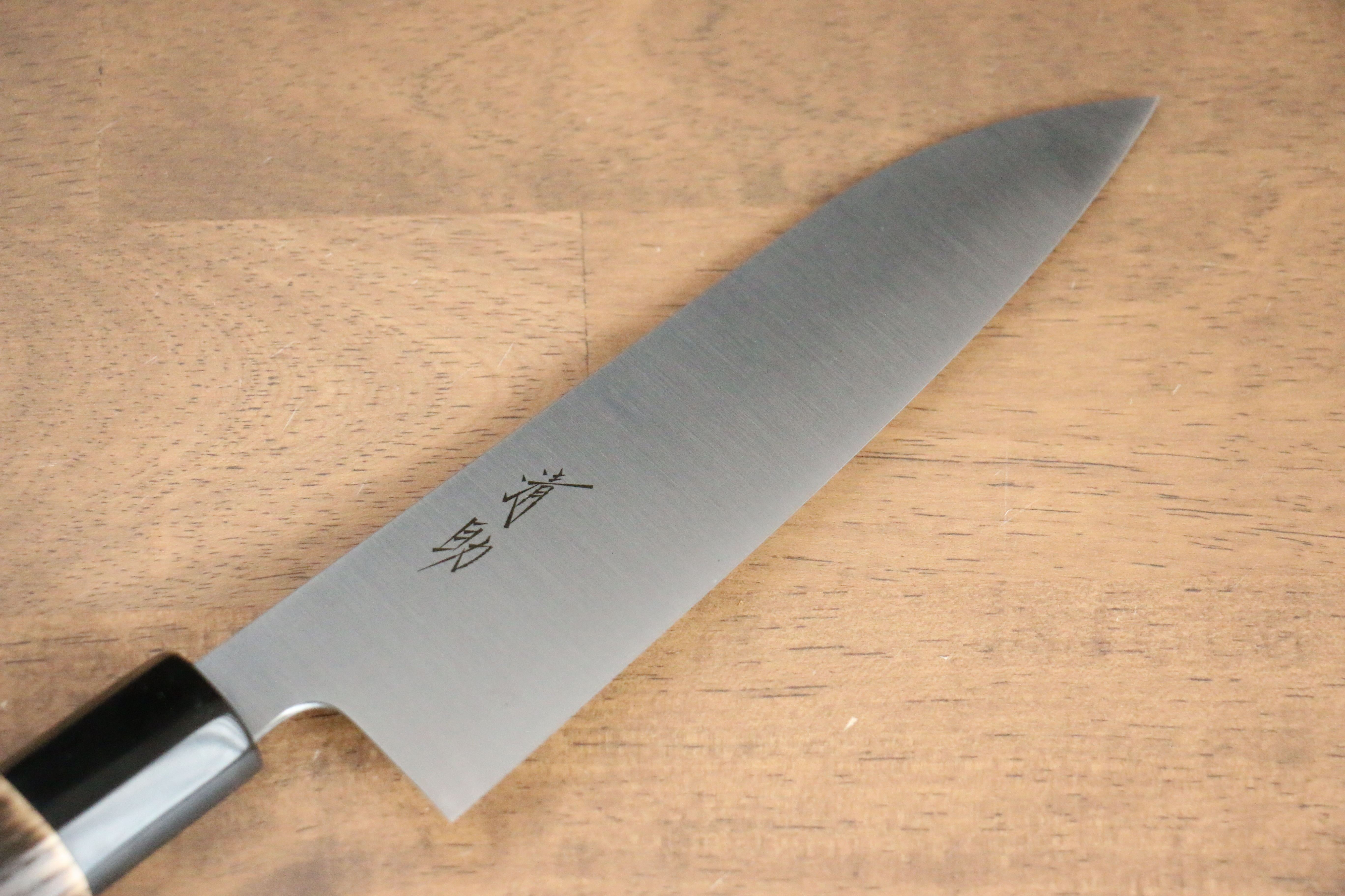 Seisuke Swedish Steel-stn Santoku 180mm Burnt Chestnut Handle - Seisuke Knife