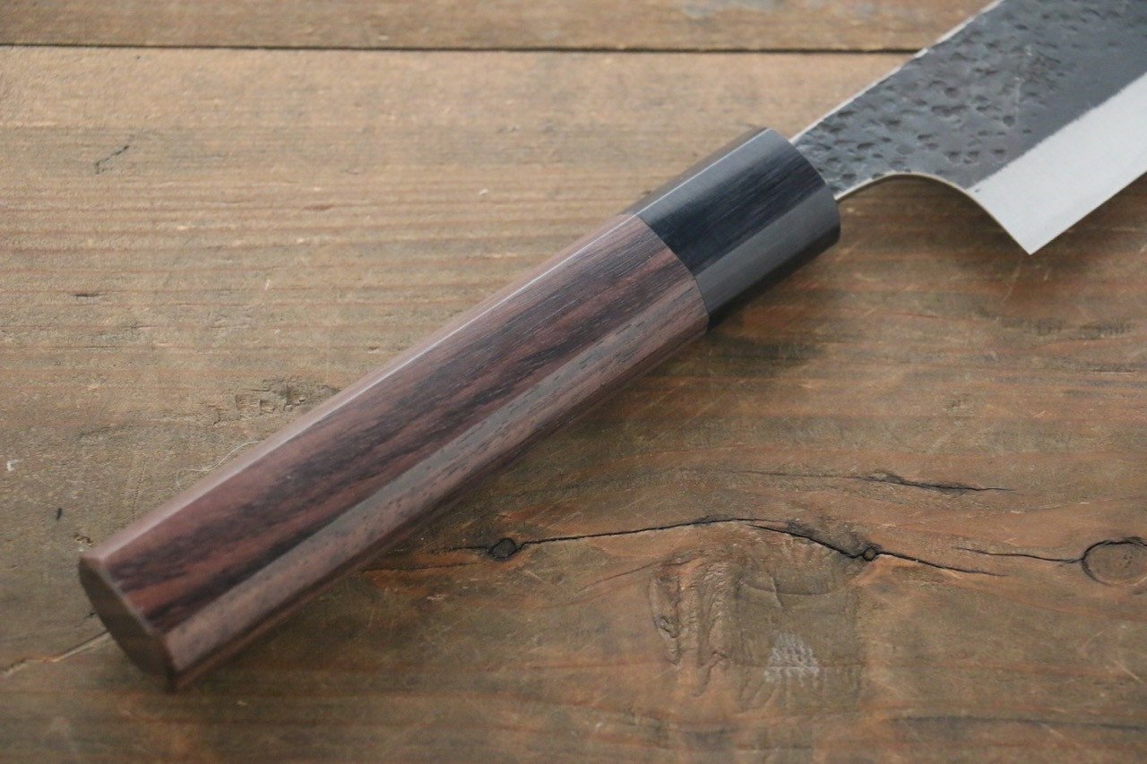 Yu Kurosaki Blue Super Clad Kurouchi Sujihiki Japanese Chef Knife 300mm - Seisuke Knife