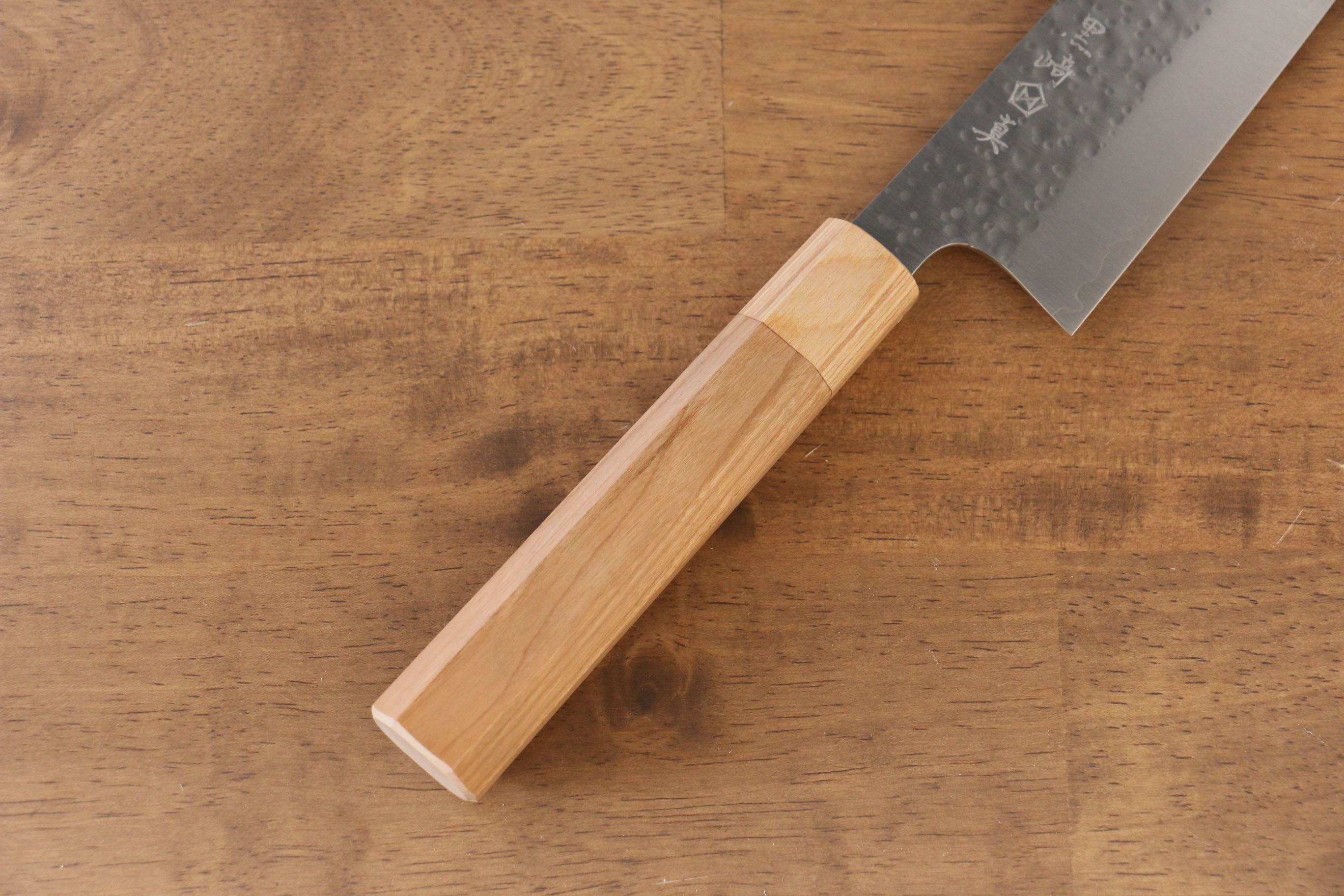 Makoto Kurosaki SG2 Hammered(Maru) Gyuto 210mm Cherry Wood Handle - Seisuke Knife