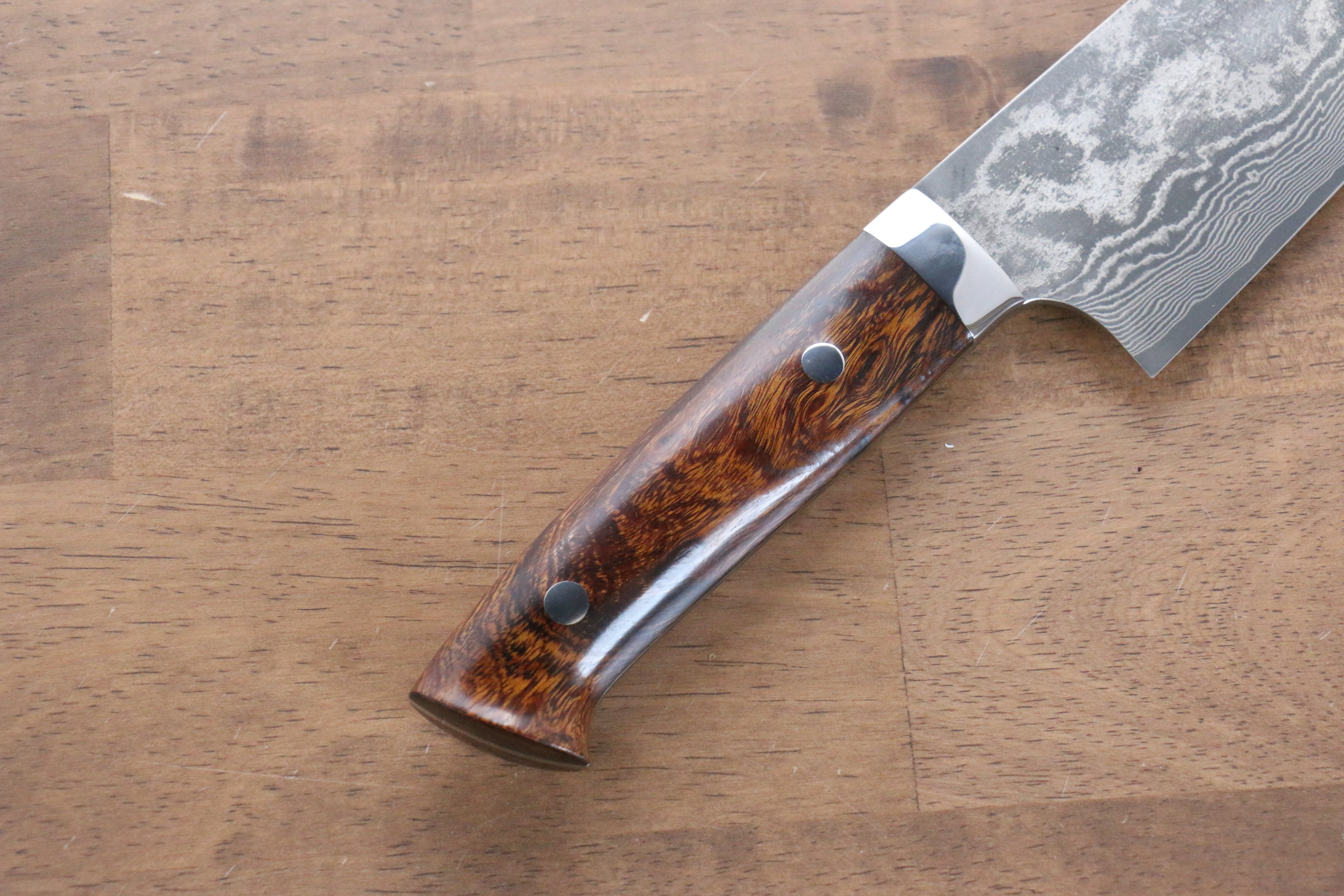 Takeshi Saji VG10 Black Damascus Bunka 180mm Ironwood Handle - Seisuke Knife