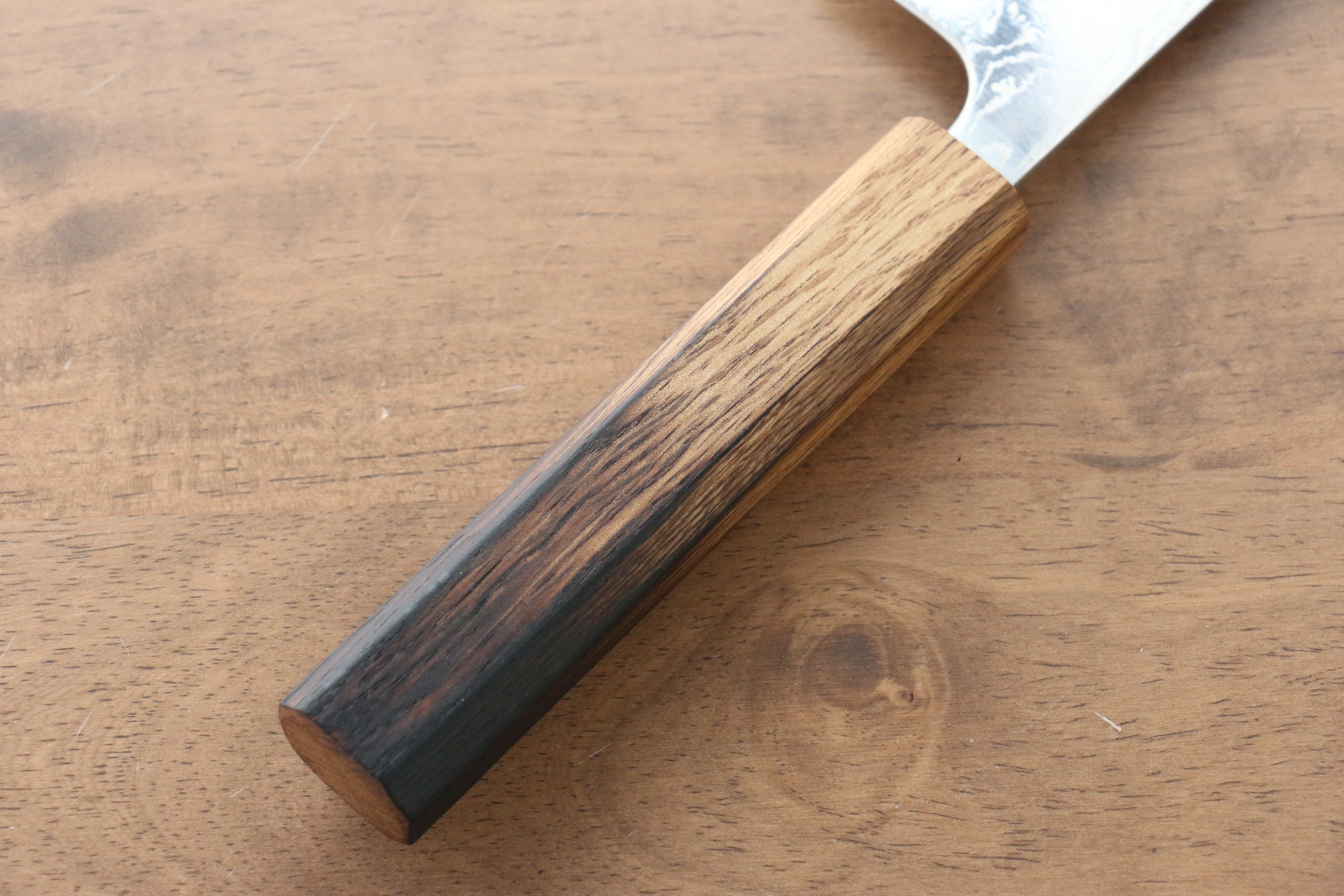 Anryu VG10 Migaki Finished Damascus Nakiri 165mm Burnt Oak Handle - Seisuke Knife