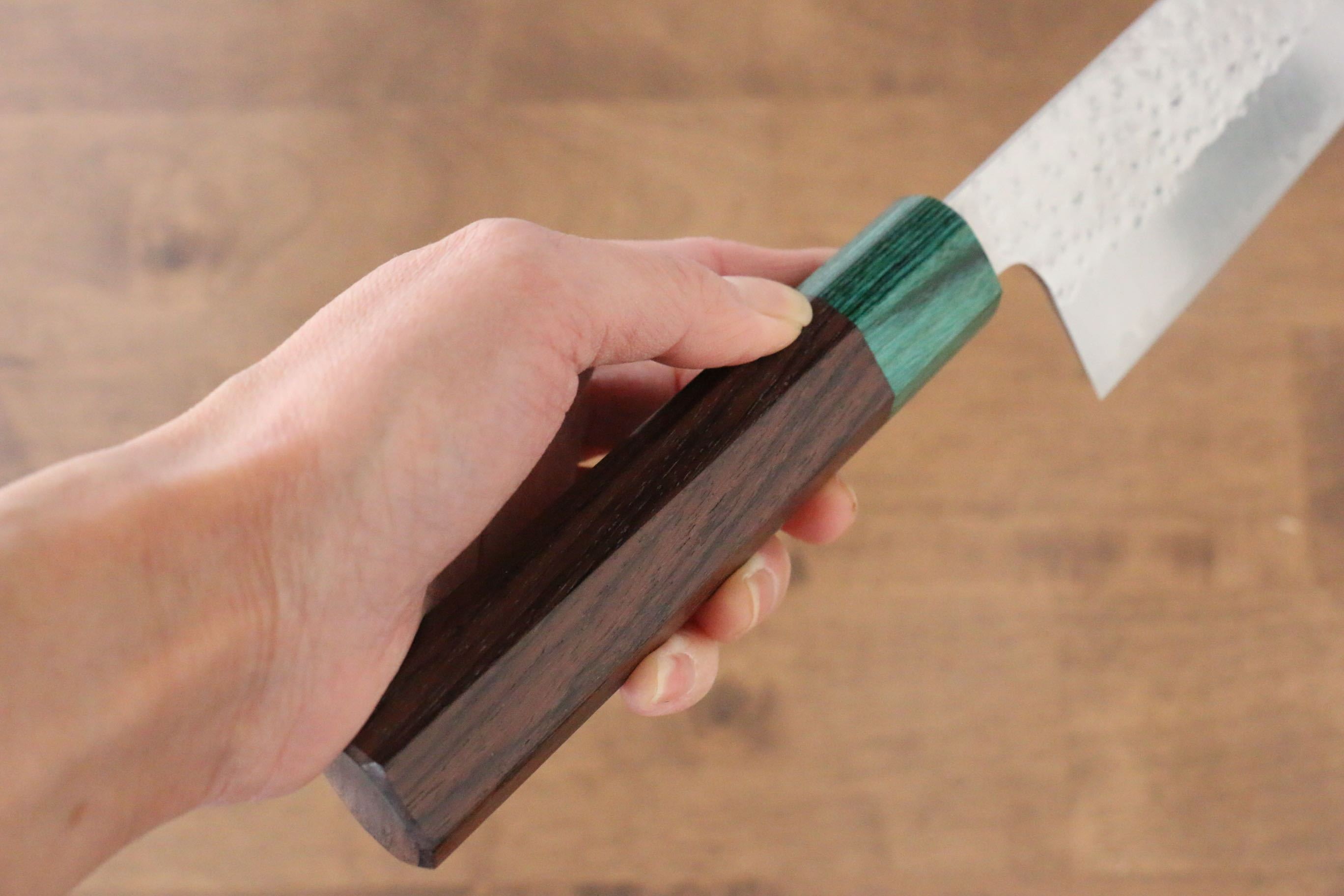 Yu Kurosaki Senko SG2 Hammered Santoku 165mm Shitan Handle - Seisuke Knife