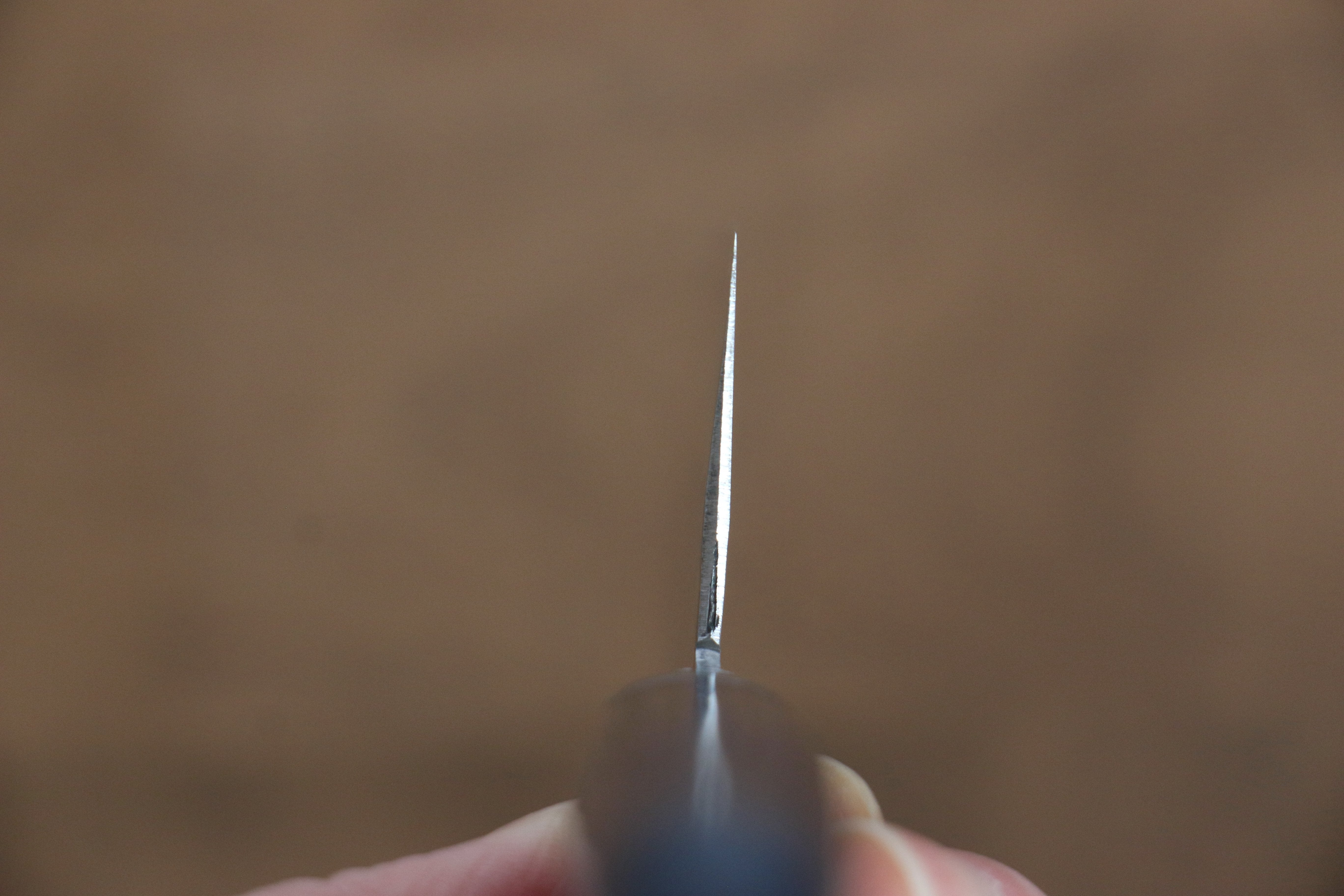 Kunihira VG1 Hammered Santoku 170mm Blue Pakka wood Handle - Seisuke Knife