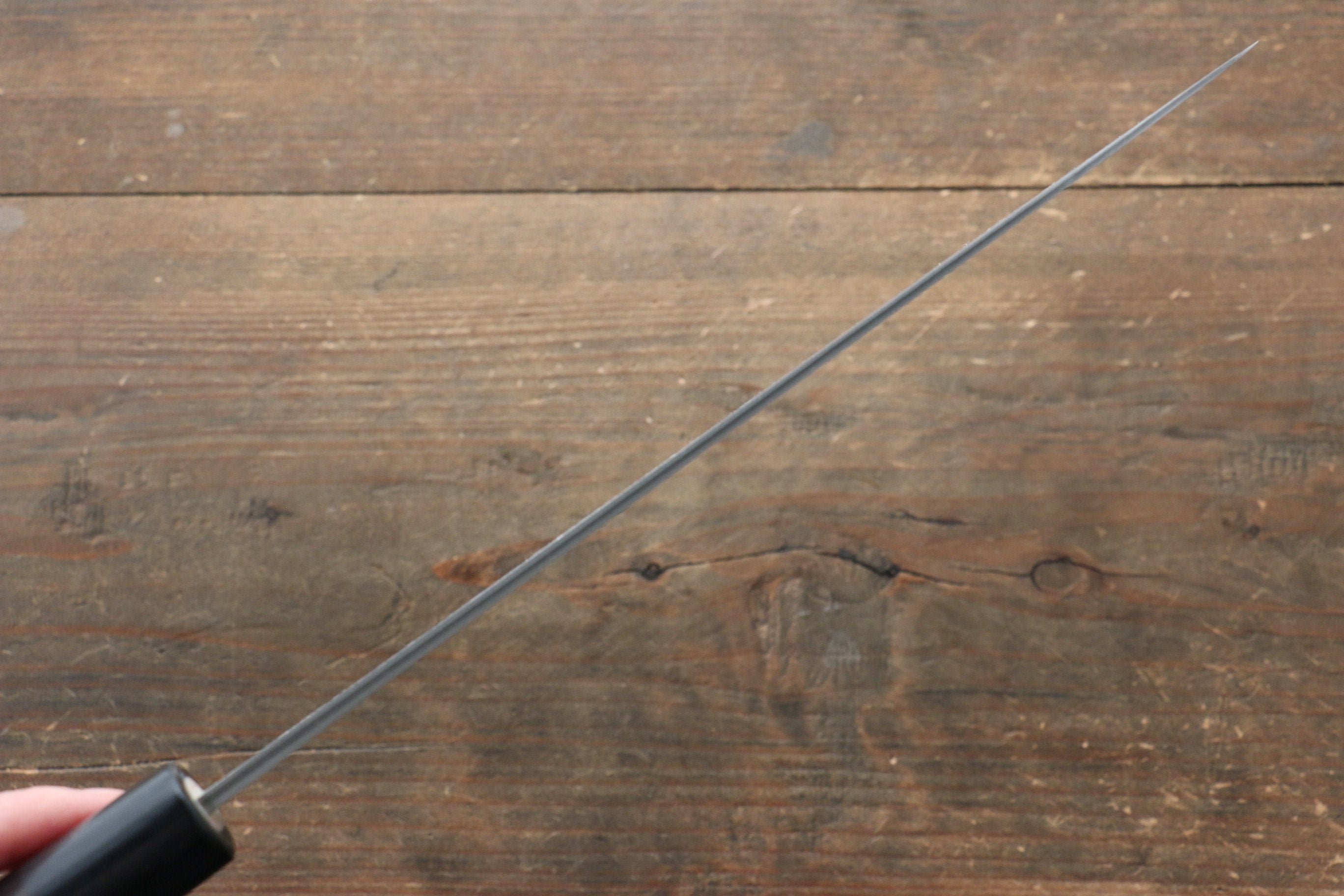 Shungo Ogata Silver Steel No.3 Damascus Black Finished Gyuto 210mm Shitan Handle - Seisuke Knife