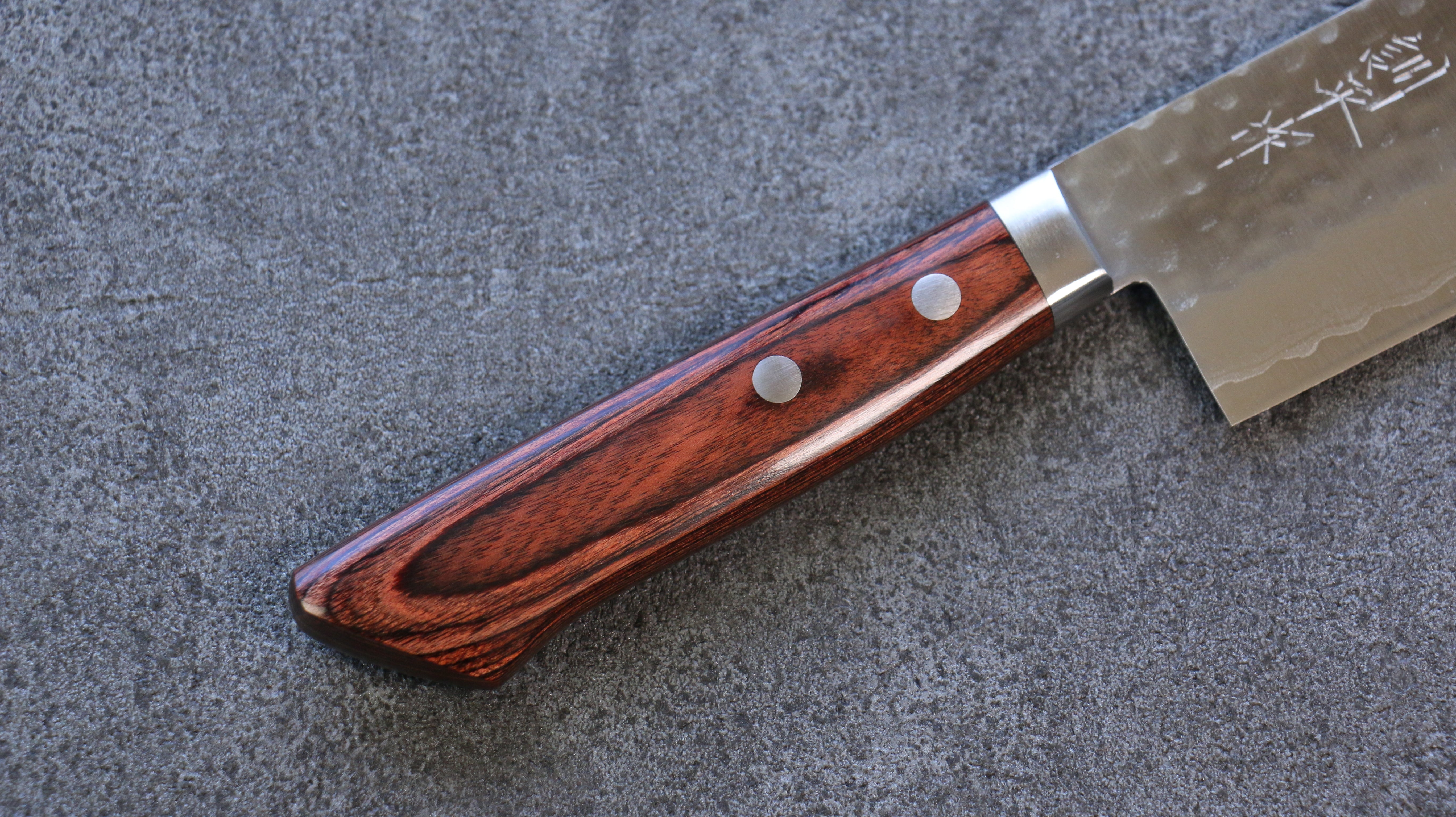 Kunihira Kokuryu VG10 Hammered Damascus Usuba 165mm Mahogany Handle - Seisuke Knife