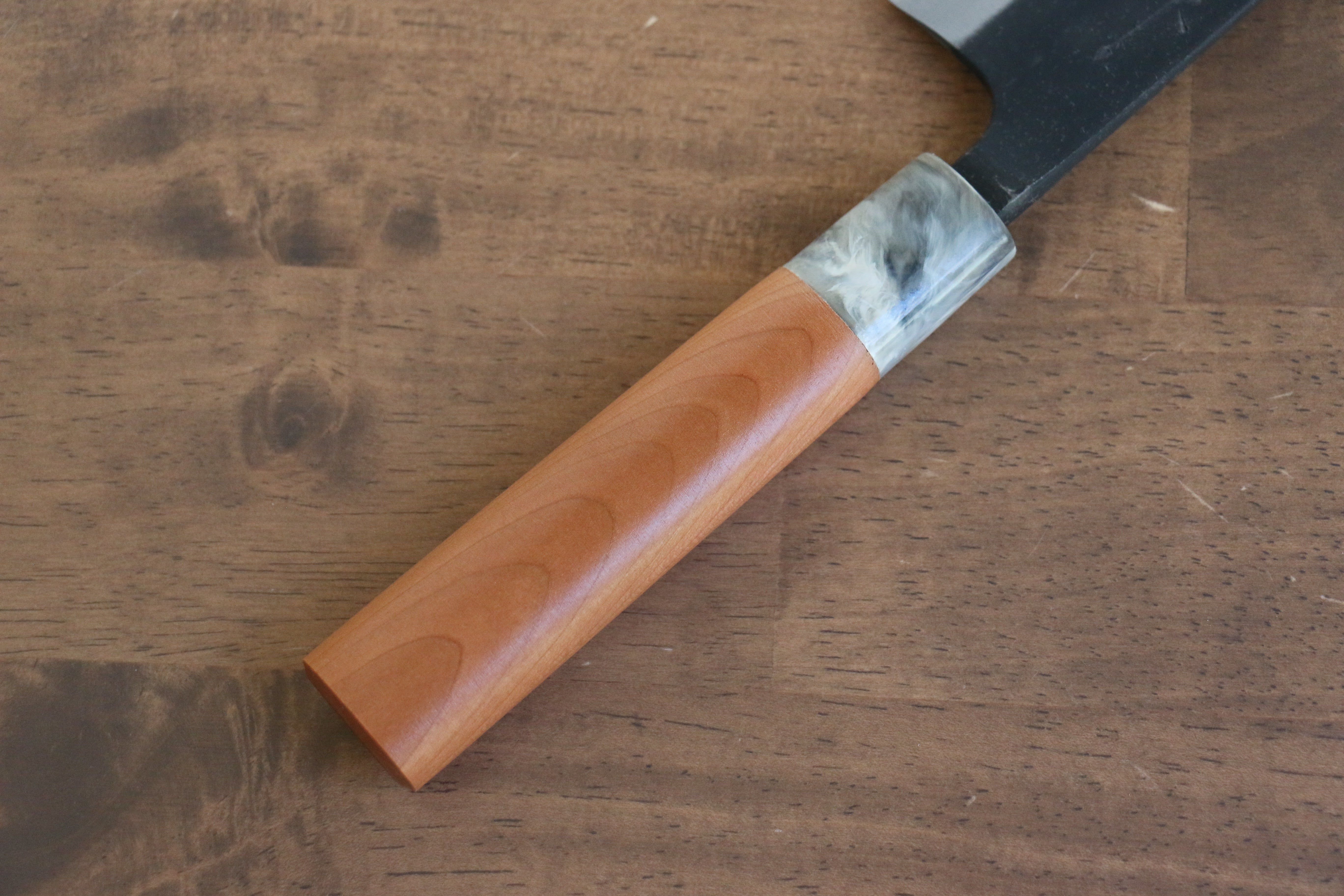 Nao Yamamoto White Steel No.2 Kurouchi Gyuto 180mm Cherry Wood Handle - Seisuke Knife