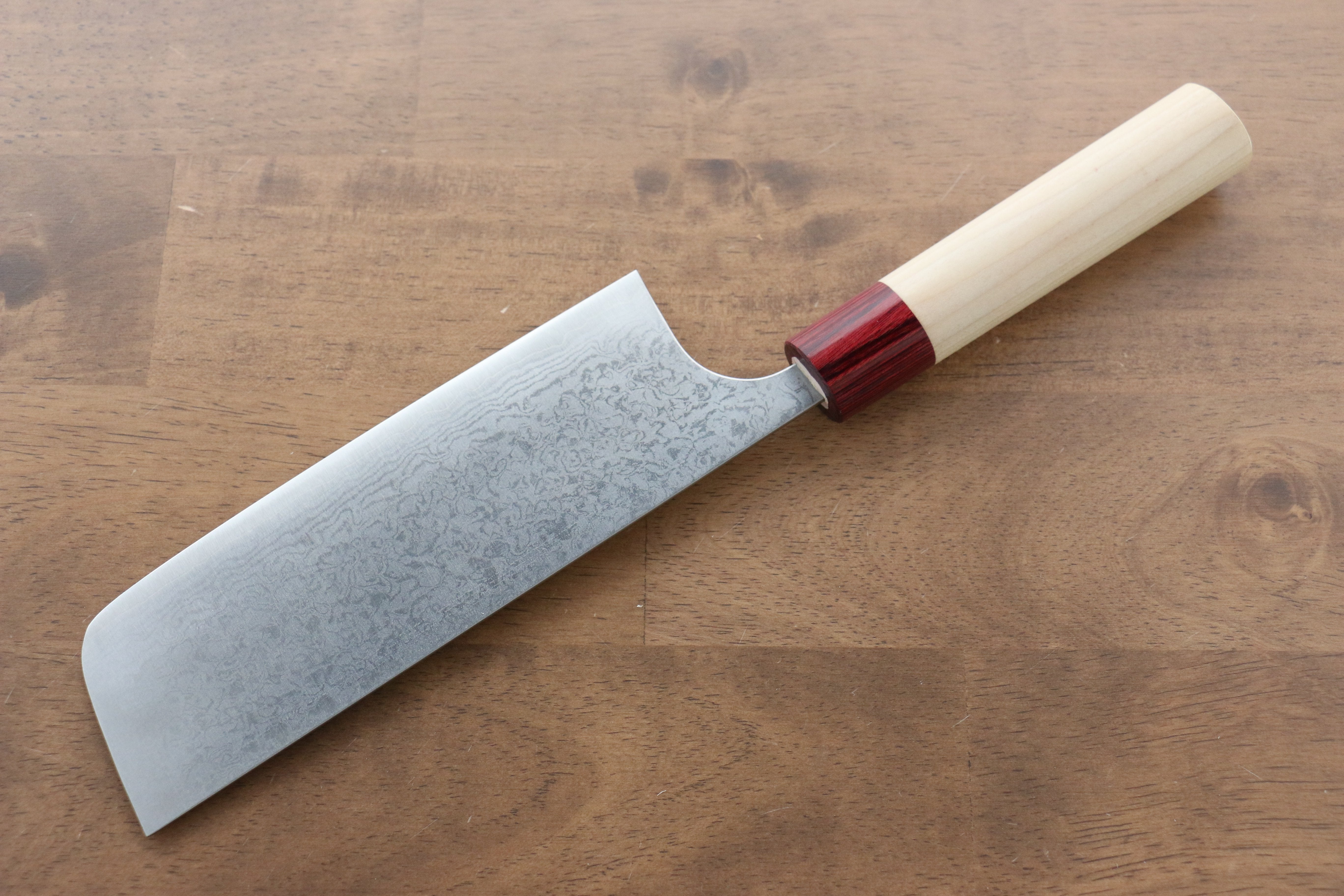 Masakage Kiri VG10 Damascus Nakiri 170mm Magnolia Handle - Seisuke Knife
