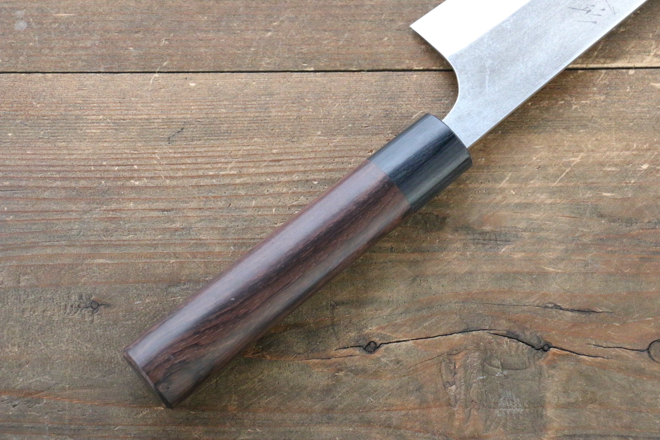 Shungo Ogata SG2 Kurouchi Black Finished Gyuto 210mm Shitan Handle - Seisuke Knife