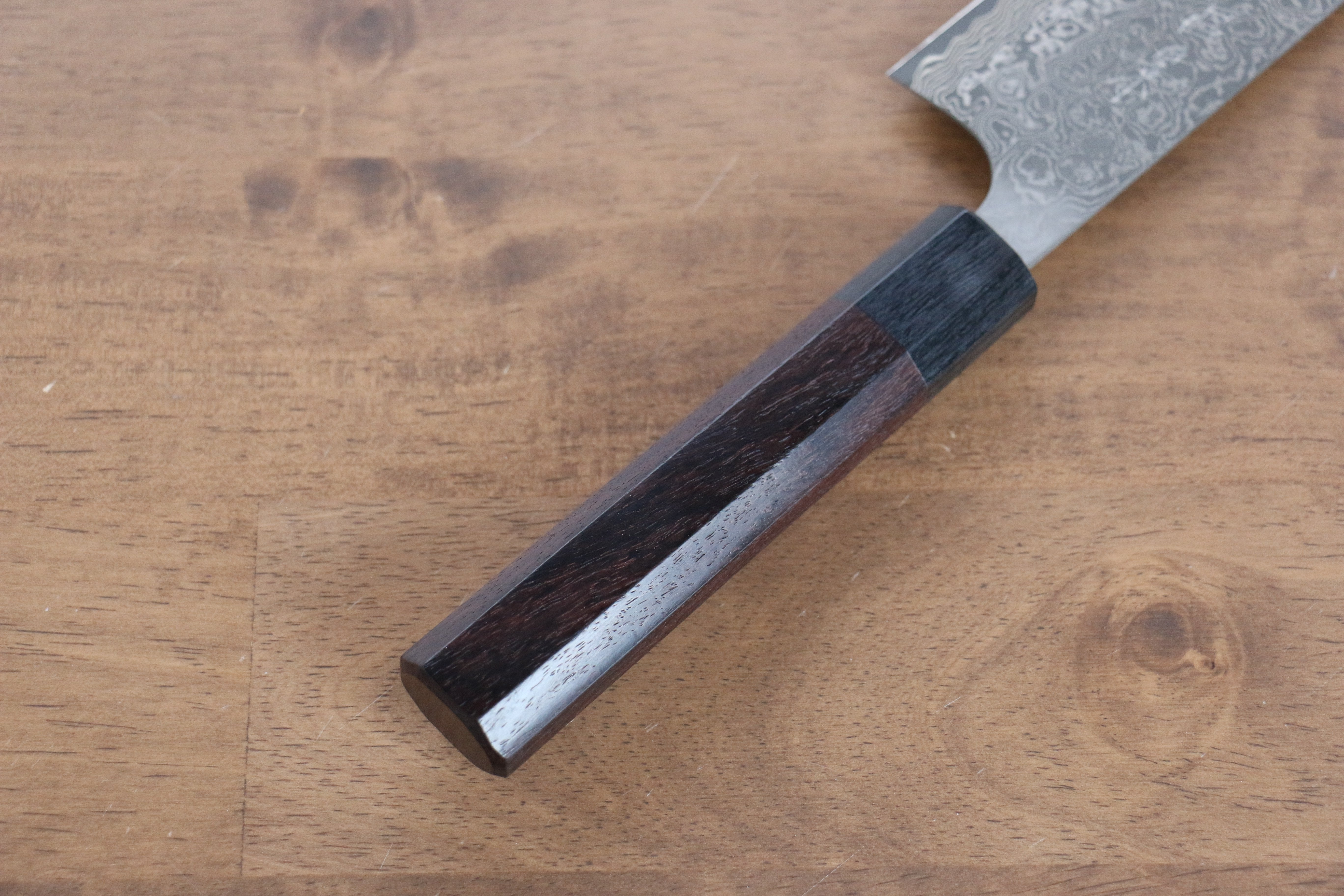 Masakage Kumo VG10 Damascus Santoku 165mm Shitan Handle - Seisuke Knife