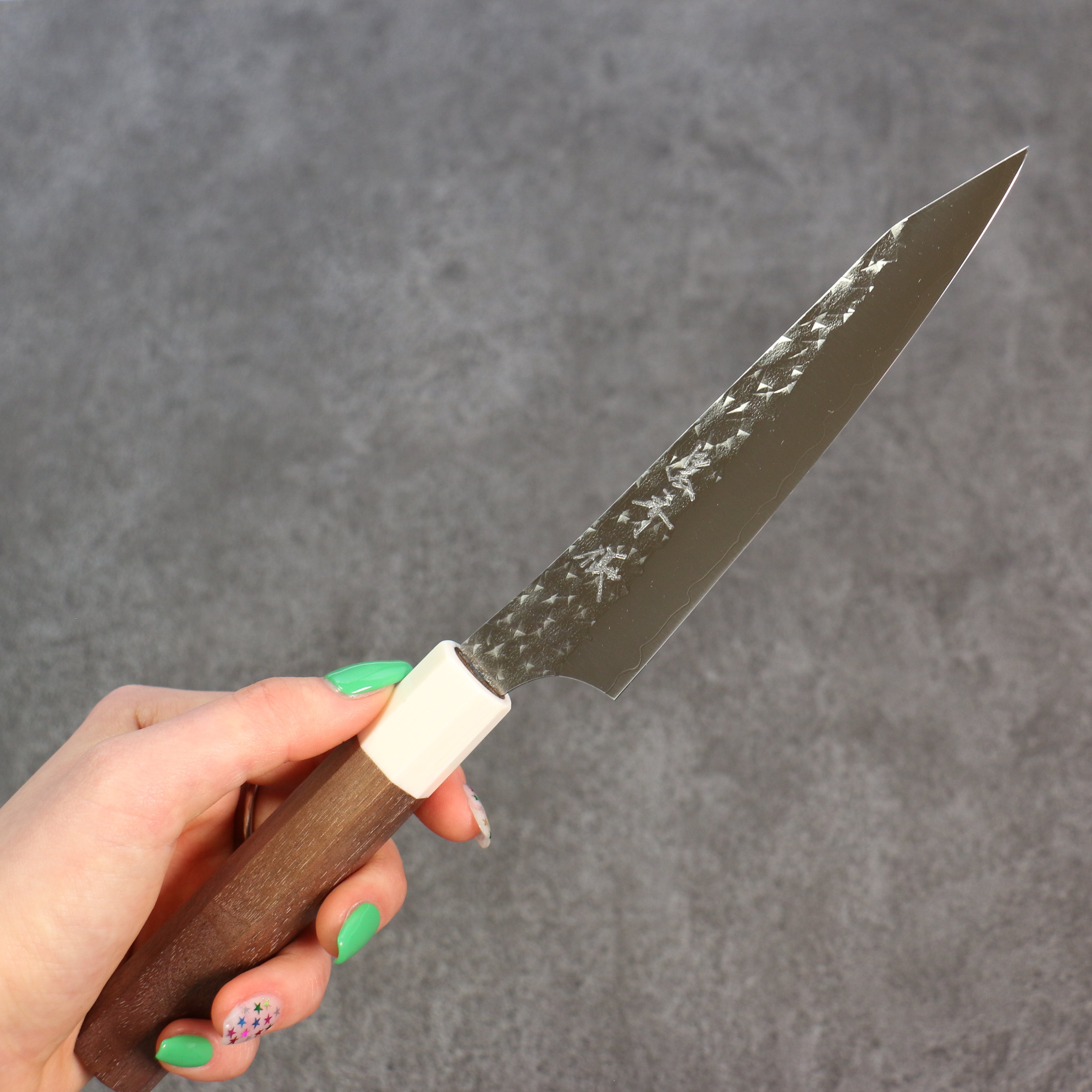 Yu Kurosaki Senko Ei SG2 Hammered Petty-Utility 130mm Walnut Handle - Seisuke Knife