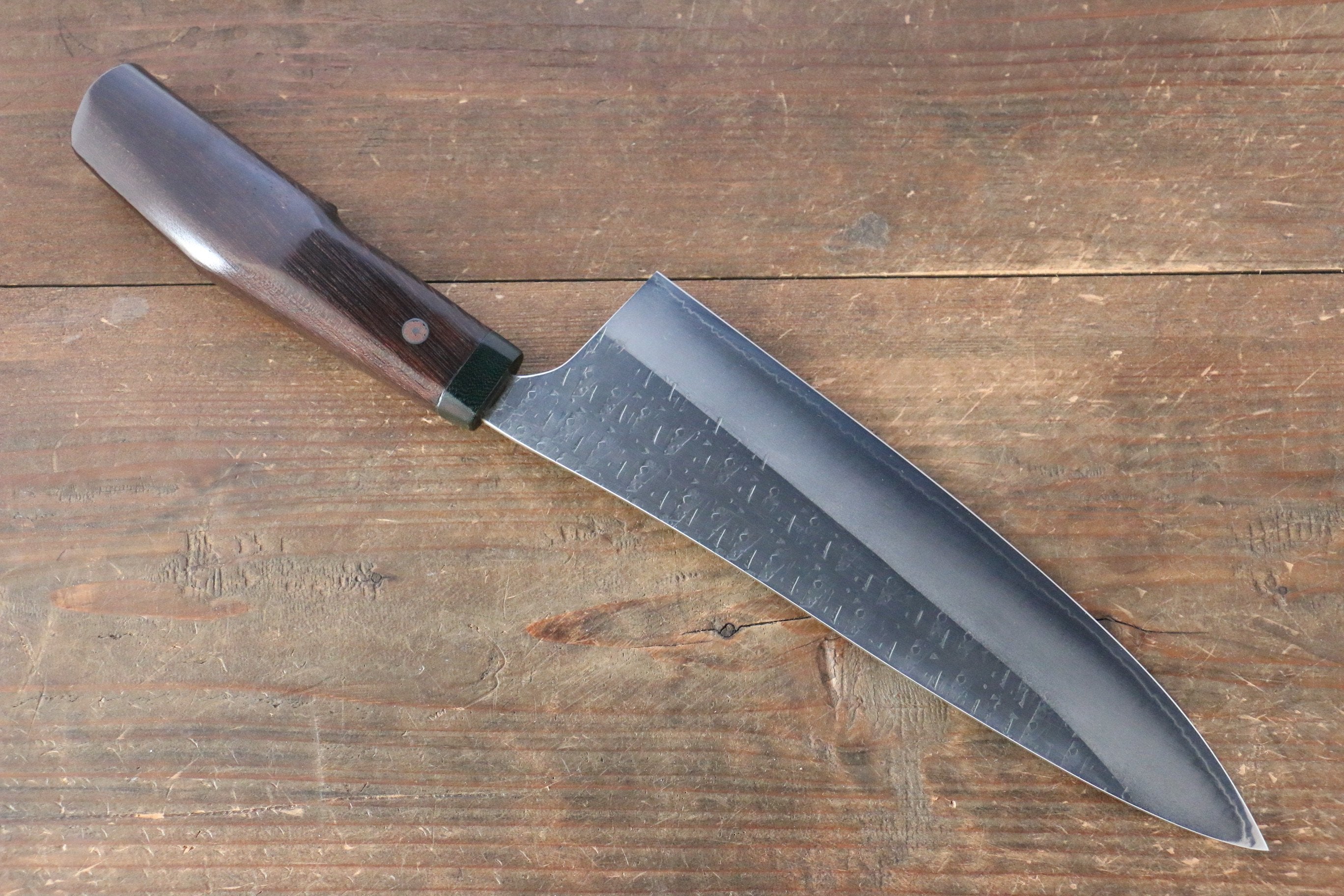Shungo Ogata SG2 Hammered Gyuto 225mm Wenge Handle - Seisuke Knife