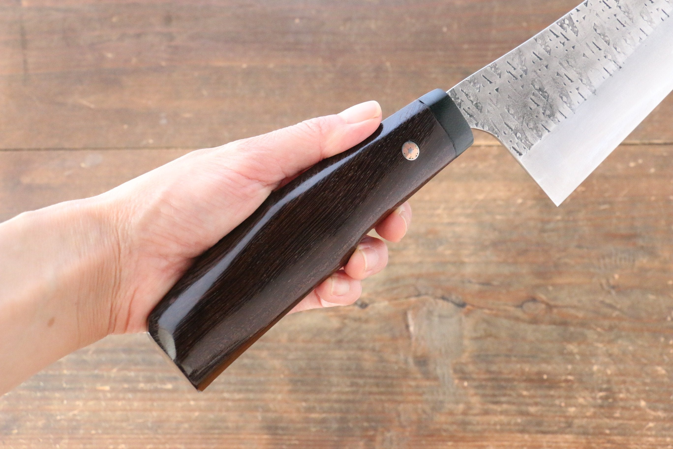 Shungo Ogata SG2 Hammered Gyuto 225mm Wenge Handle - Seisuke Knife