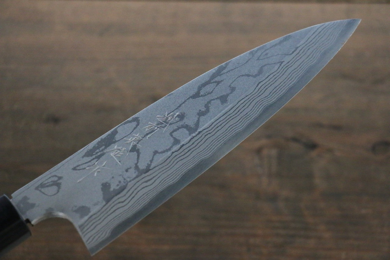 Hideo Kitaoka Blue Steel No.2 Damascus Funayuki Japanese Chef Knife 170mm - Seisuke Knife