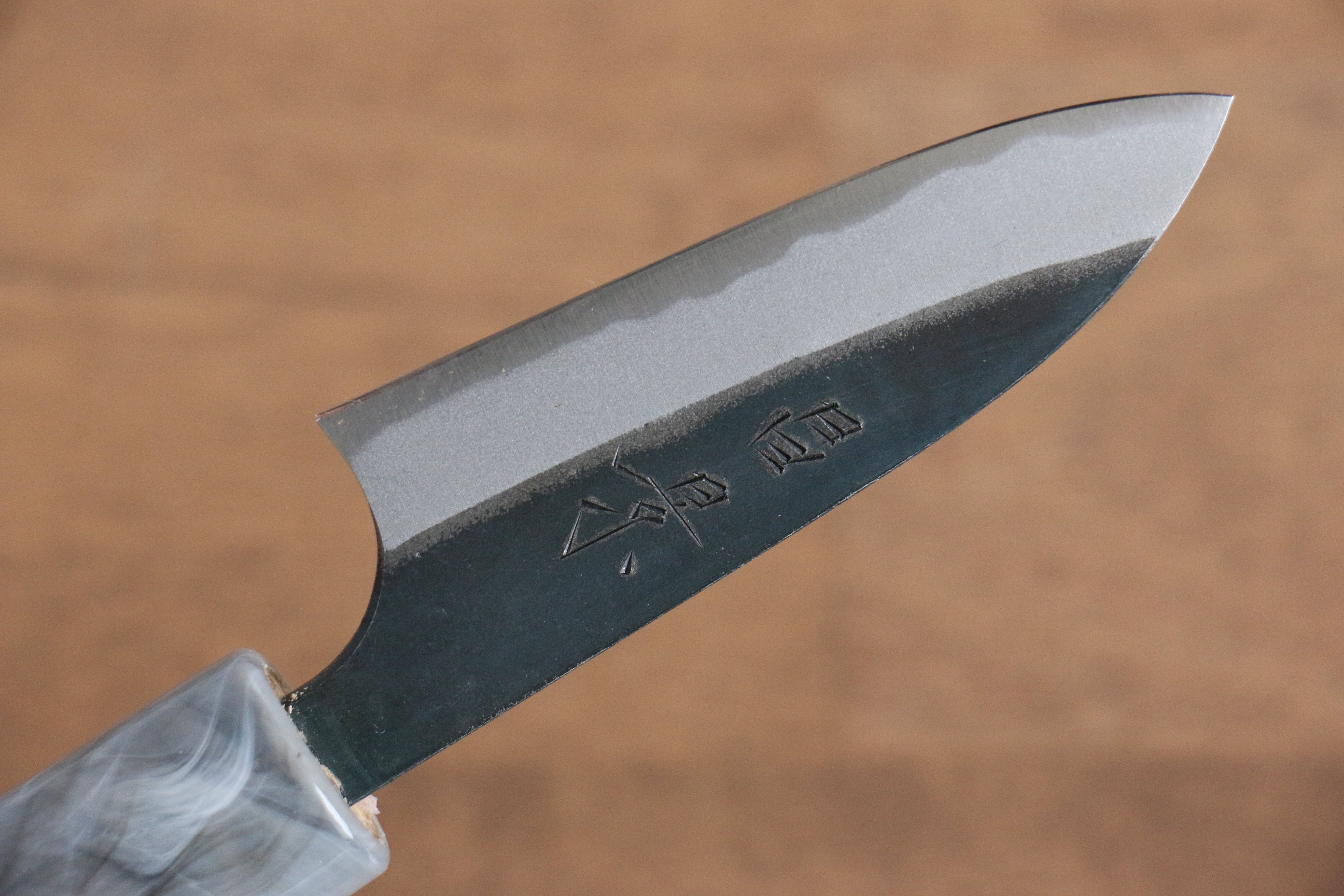 Masakage Mizu Blue Steel No.2 Kurouchi Petty-Utility 80mm American Cherry Handle - Seisuke Knife