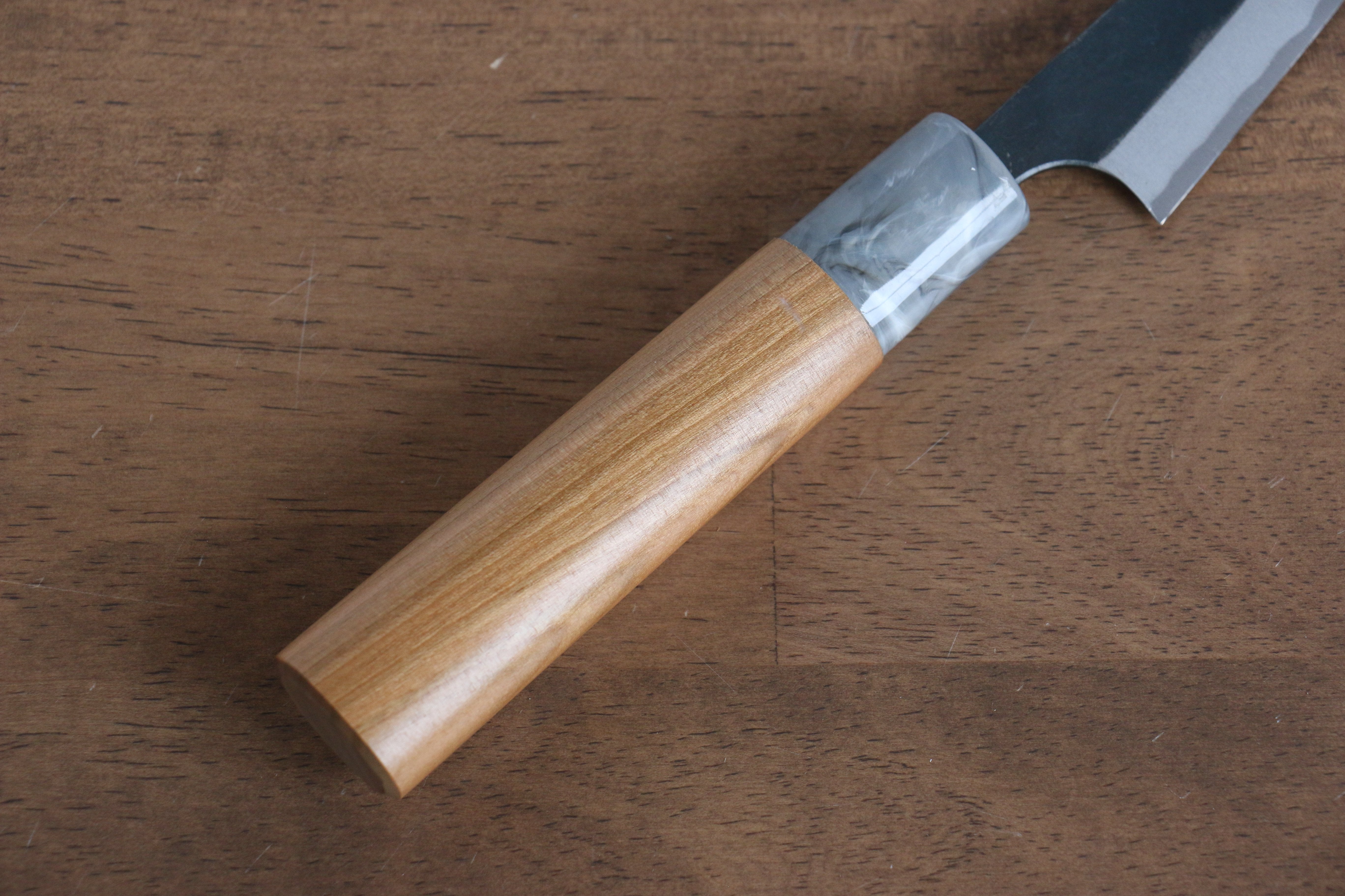 Masakage Mizu Blue Steel No.2 Kurouchi Petty-Utility 80mm American Cherry Handle - Seisuke Knife