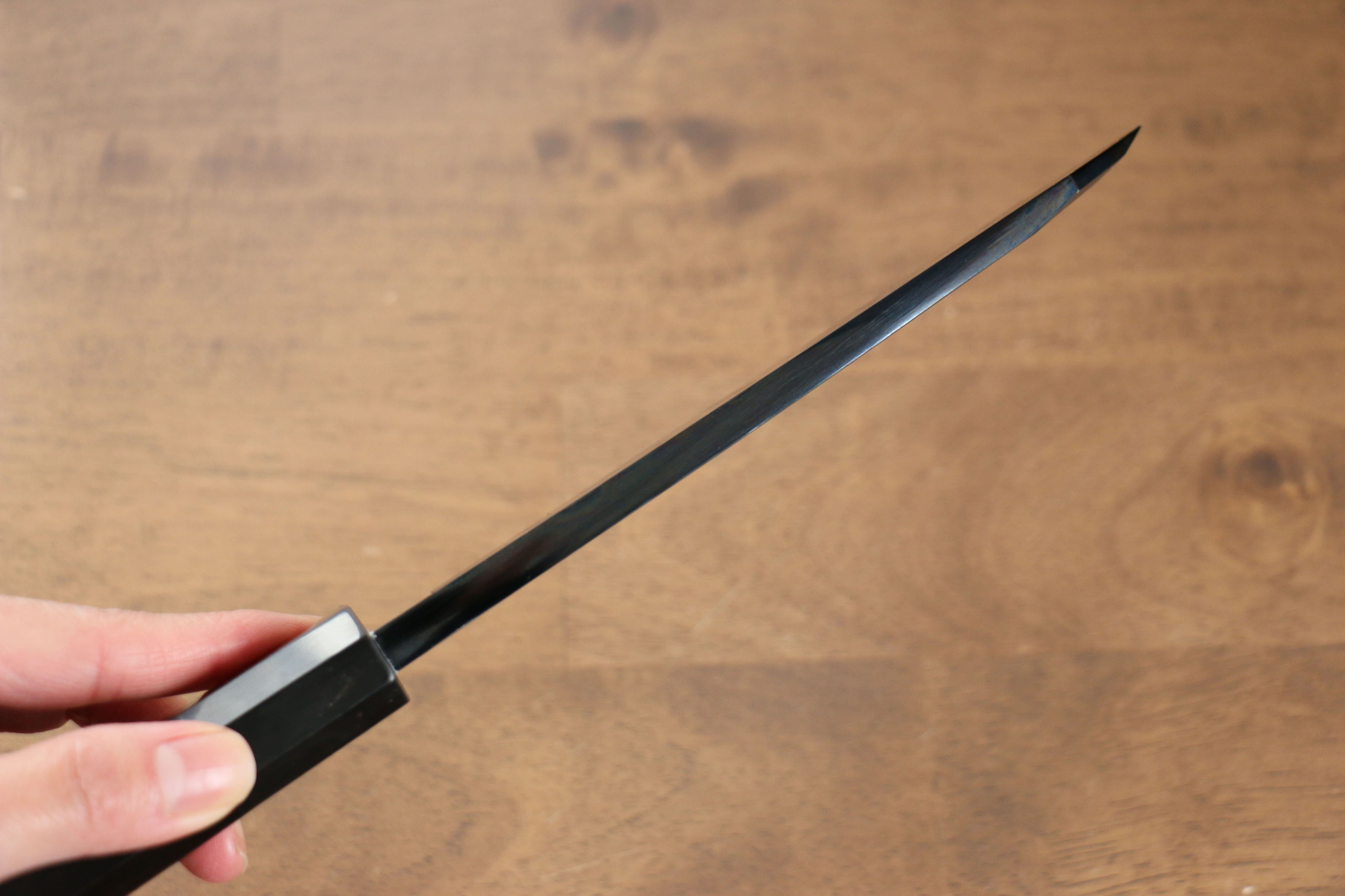 Jikko Ginza White Steel Black dyeing Kiritsuke Deba 150mm Ebony Wood Handle - Seisuke Knife