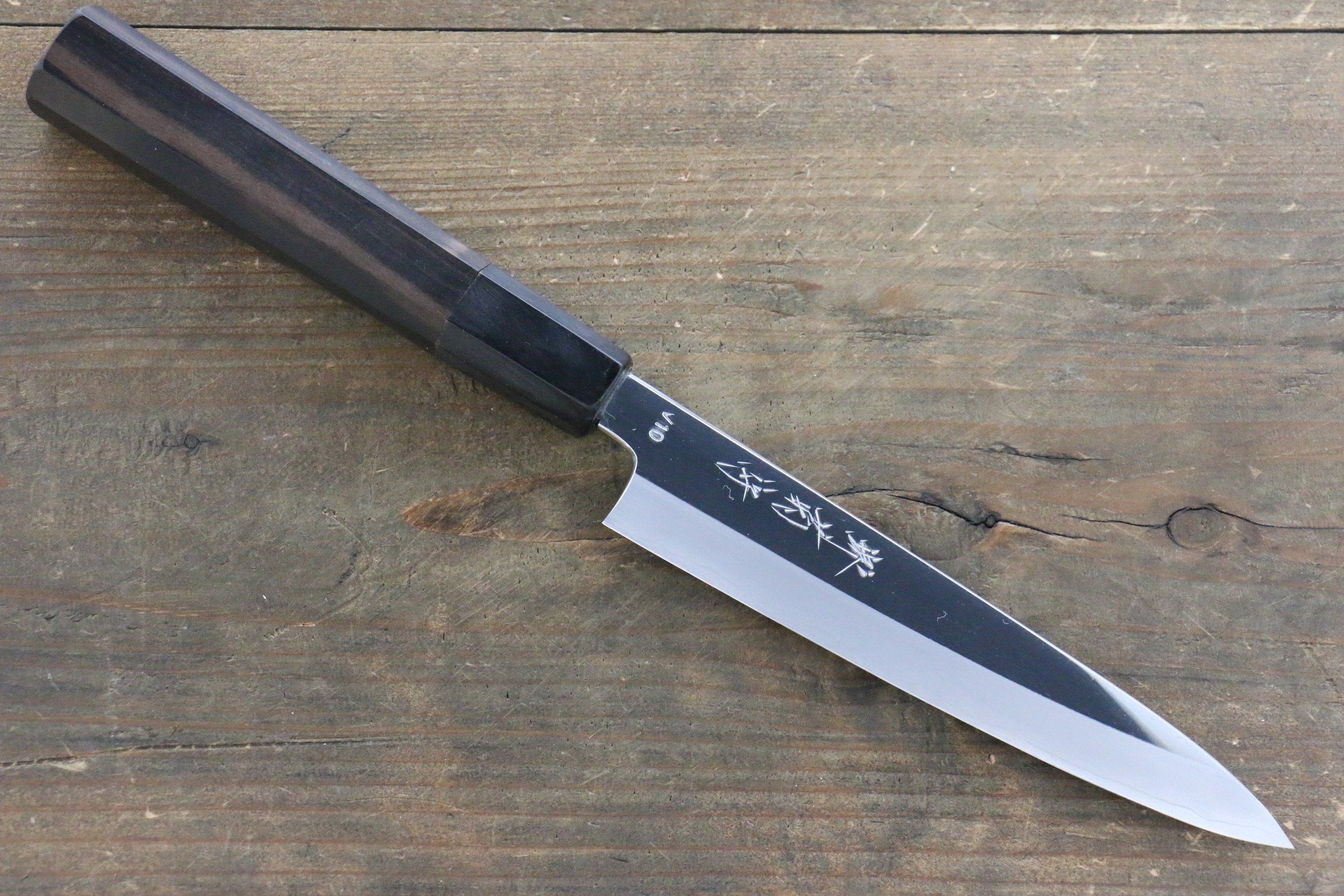 Sakai Kikumori VG10 Migaki Petty-Utility 150mm Ebony Wood Handle - Seisuke Knife