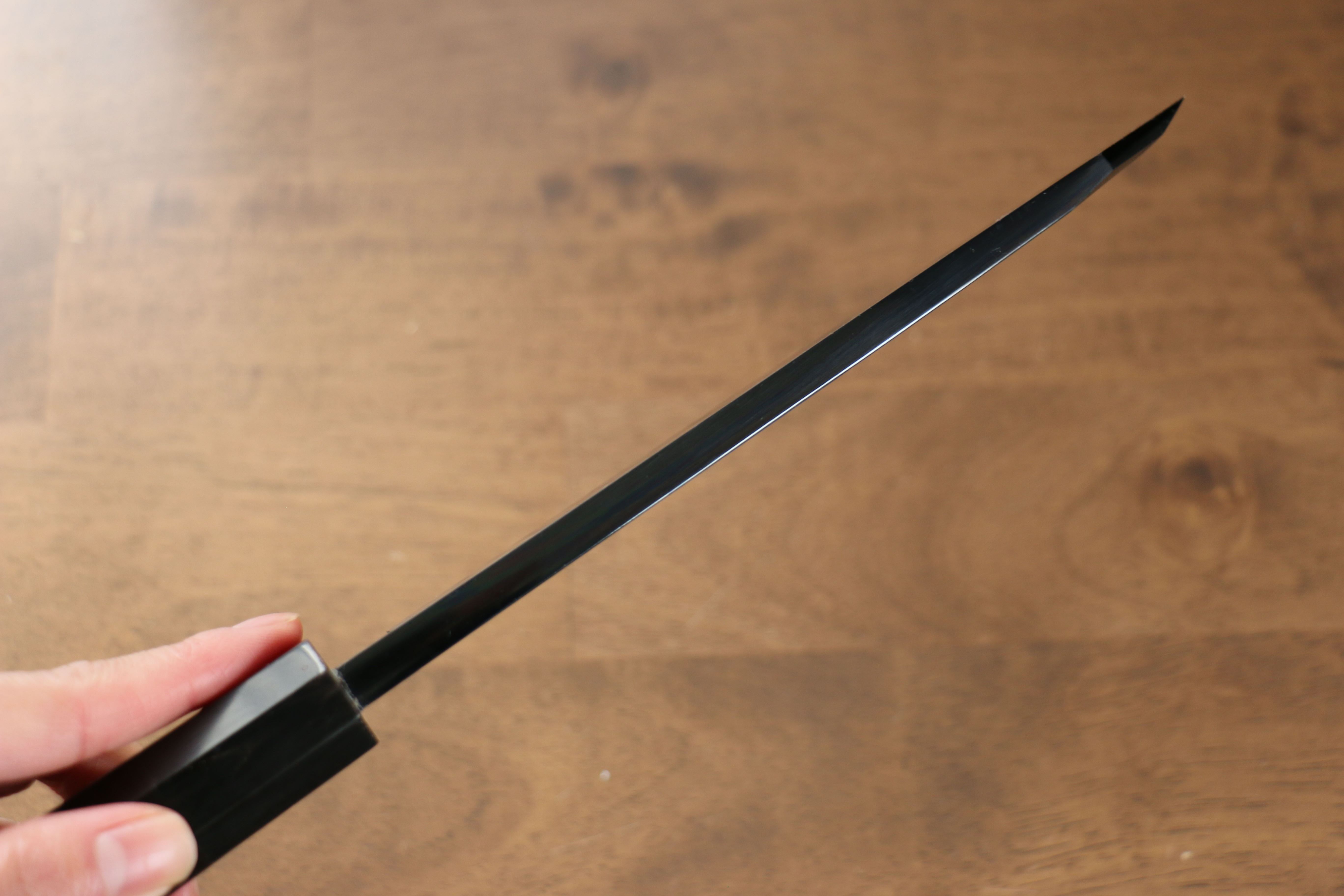 Jikko Ginza White Steel Black dyeing Kiritsuke Deba 180mm Ebony Wood Handle - Seisuke Knife