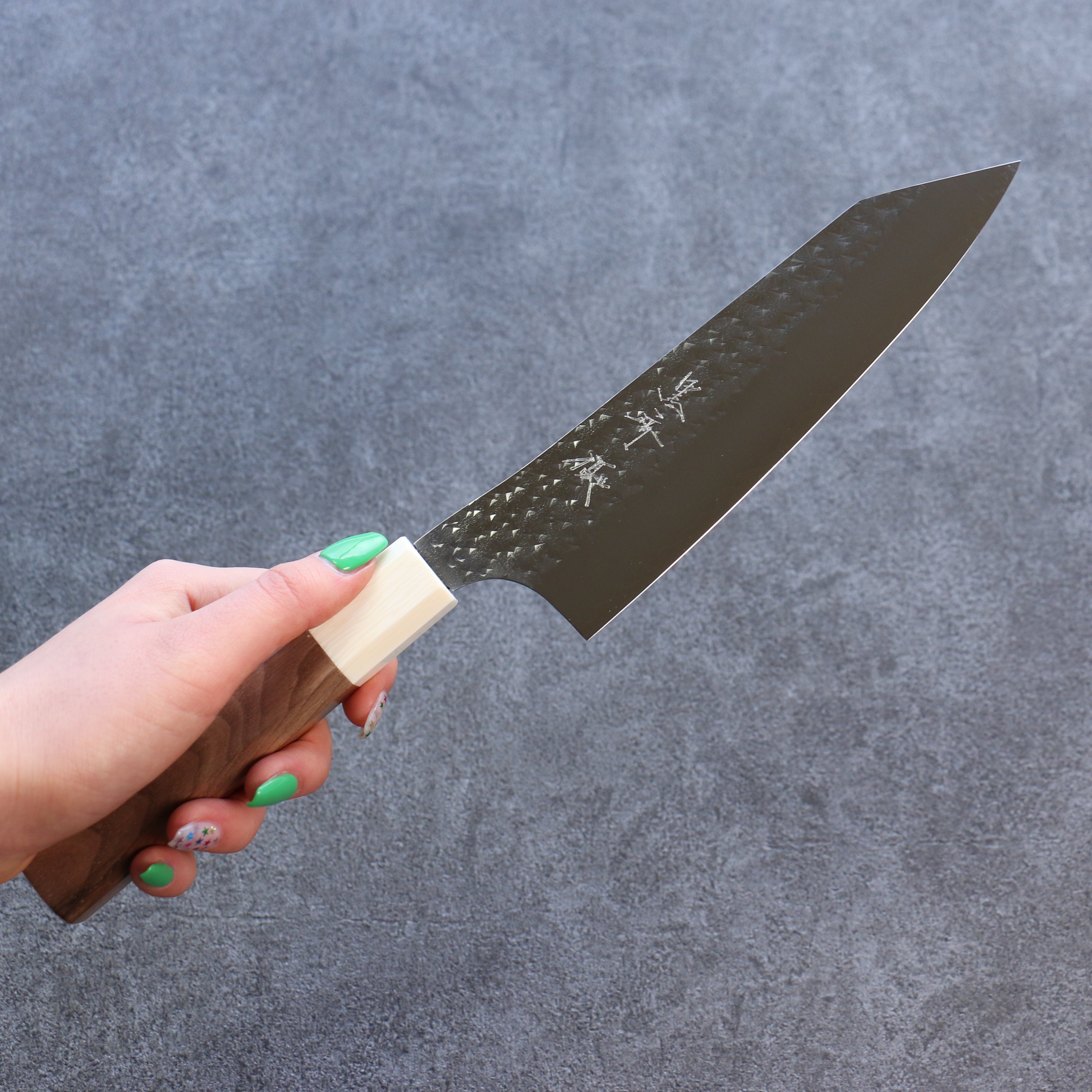 Yu Kurosaki Senko Ei SG2 Hammered Bunka 165mm Walnut Handle - Seisuke Knife