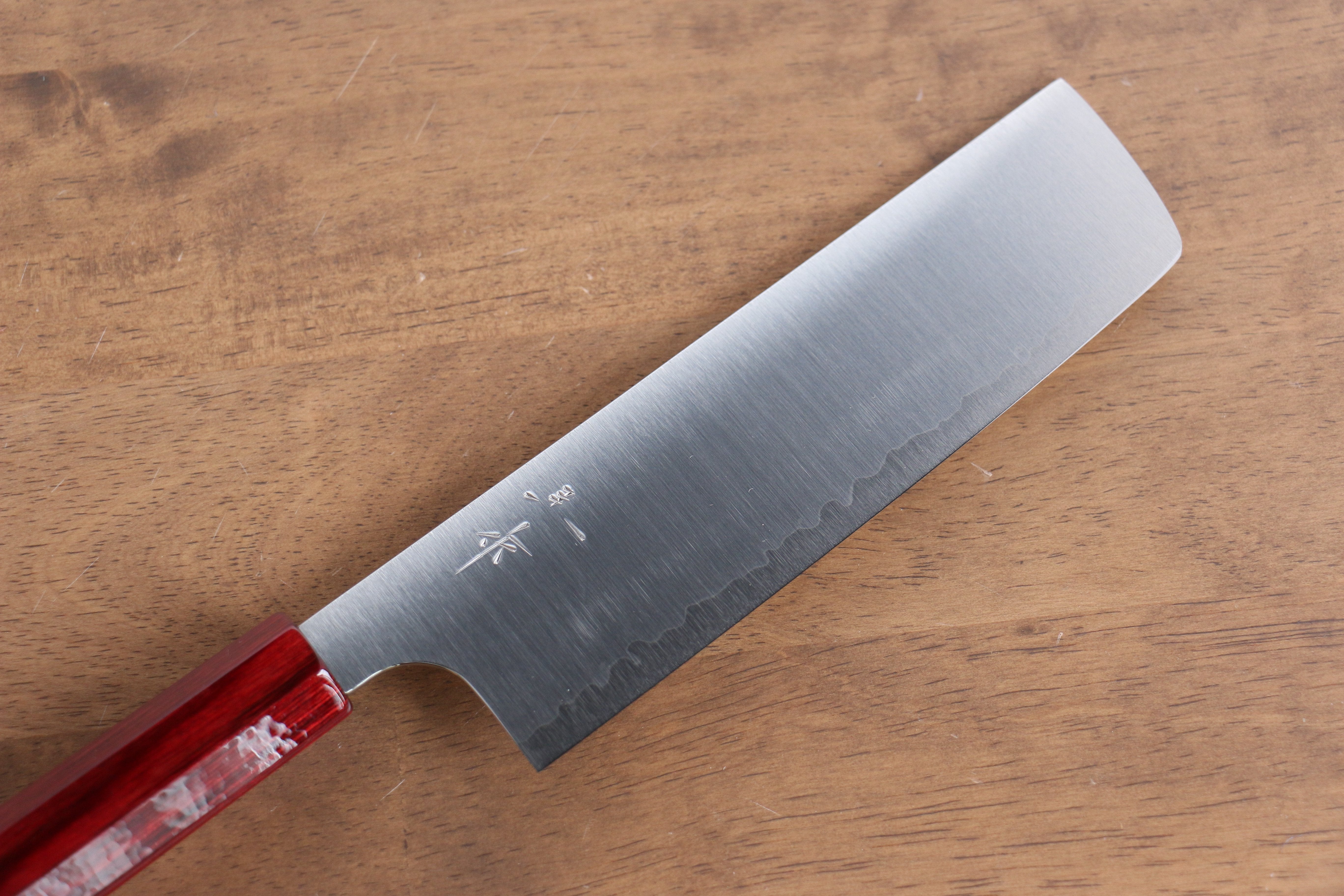 Kei Kobayashi SG2 Nakiri 165mm Red Lacquered Handle - Seisuke Knife