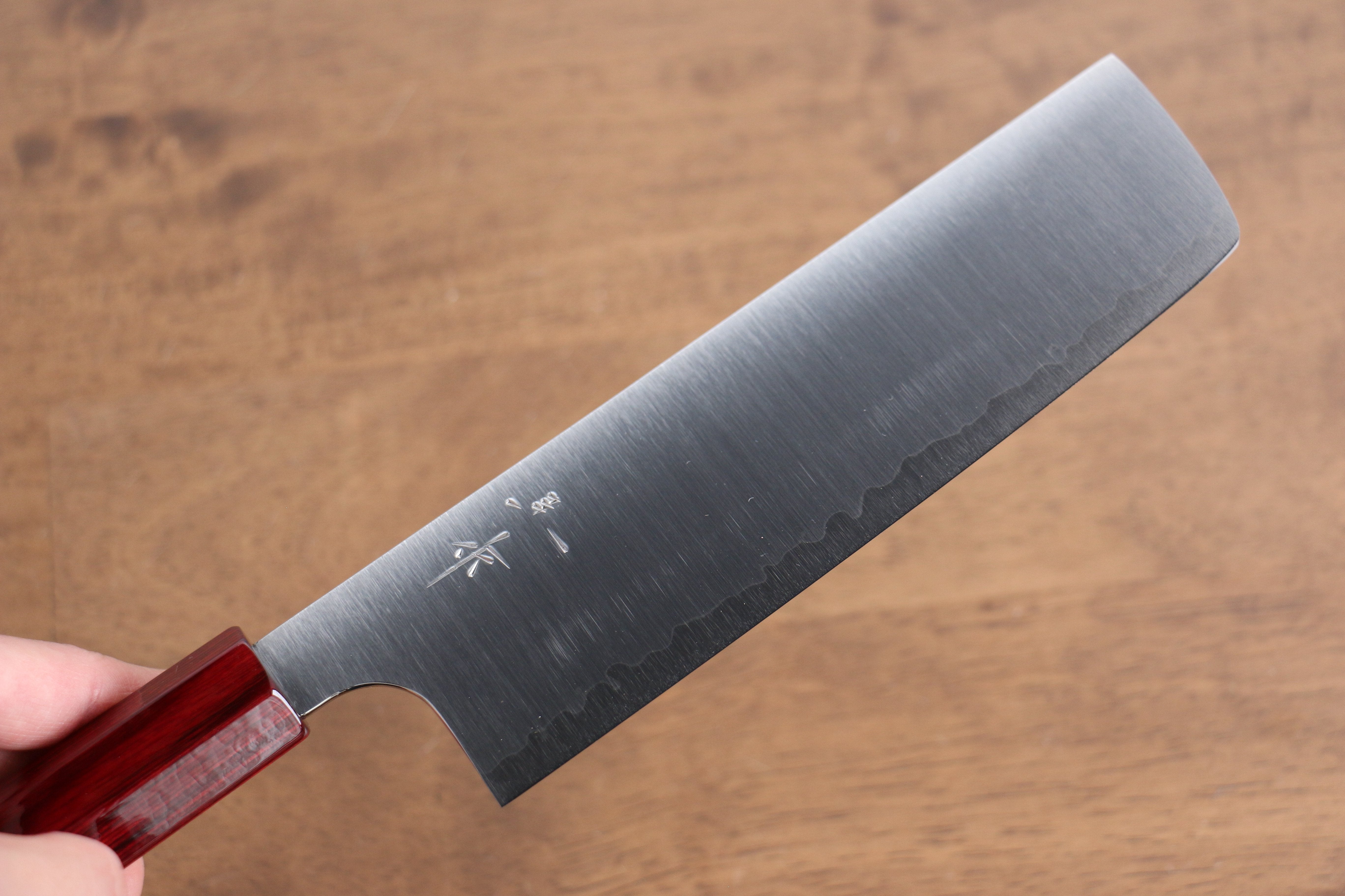 Kei Kobayashi SG2 Nakiri 165mm Red Lacquered Handle - Seisuke Knife
