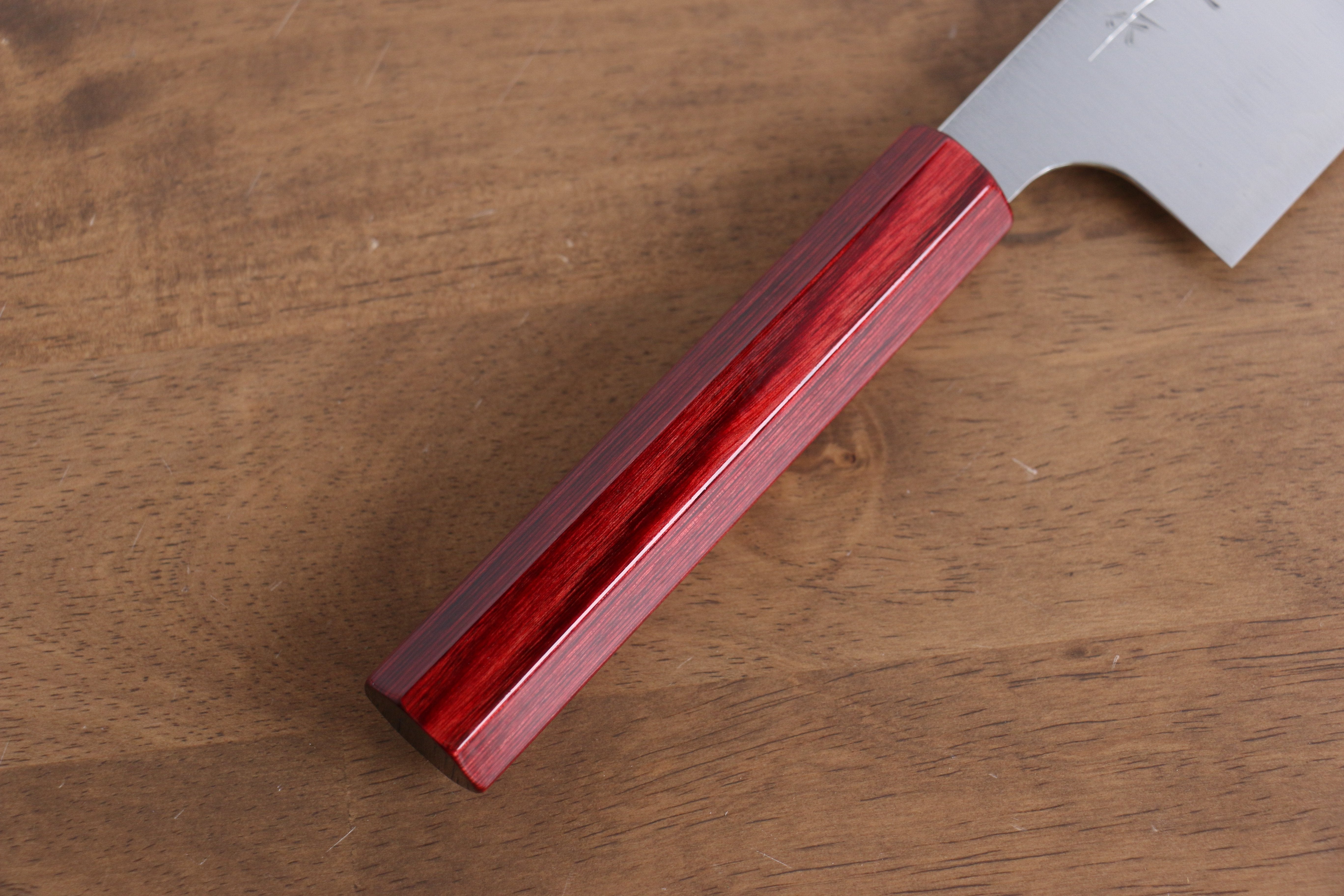 Kei Kobayashi SG2 Nakiri 165mm Red Lacquered Handle - Seisuke Knife