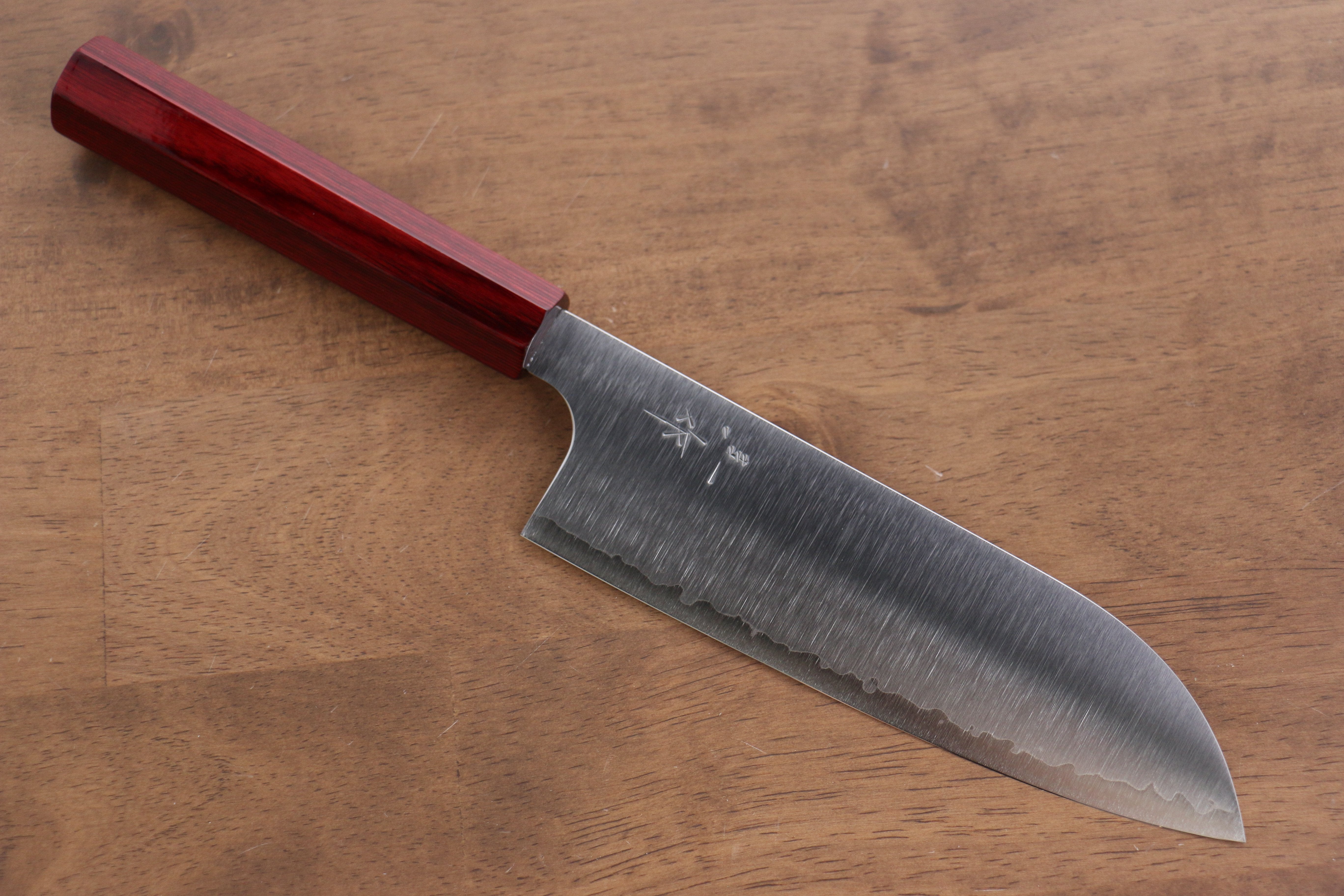 Kei Kobayashi SG2 Santoku 170mm Red Lacquered Handle - Seisuke Knife