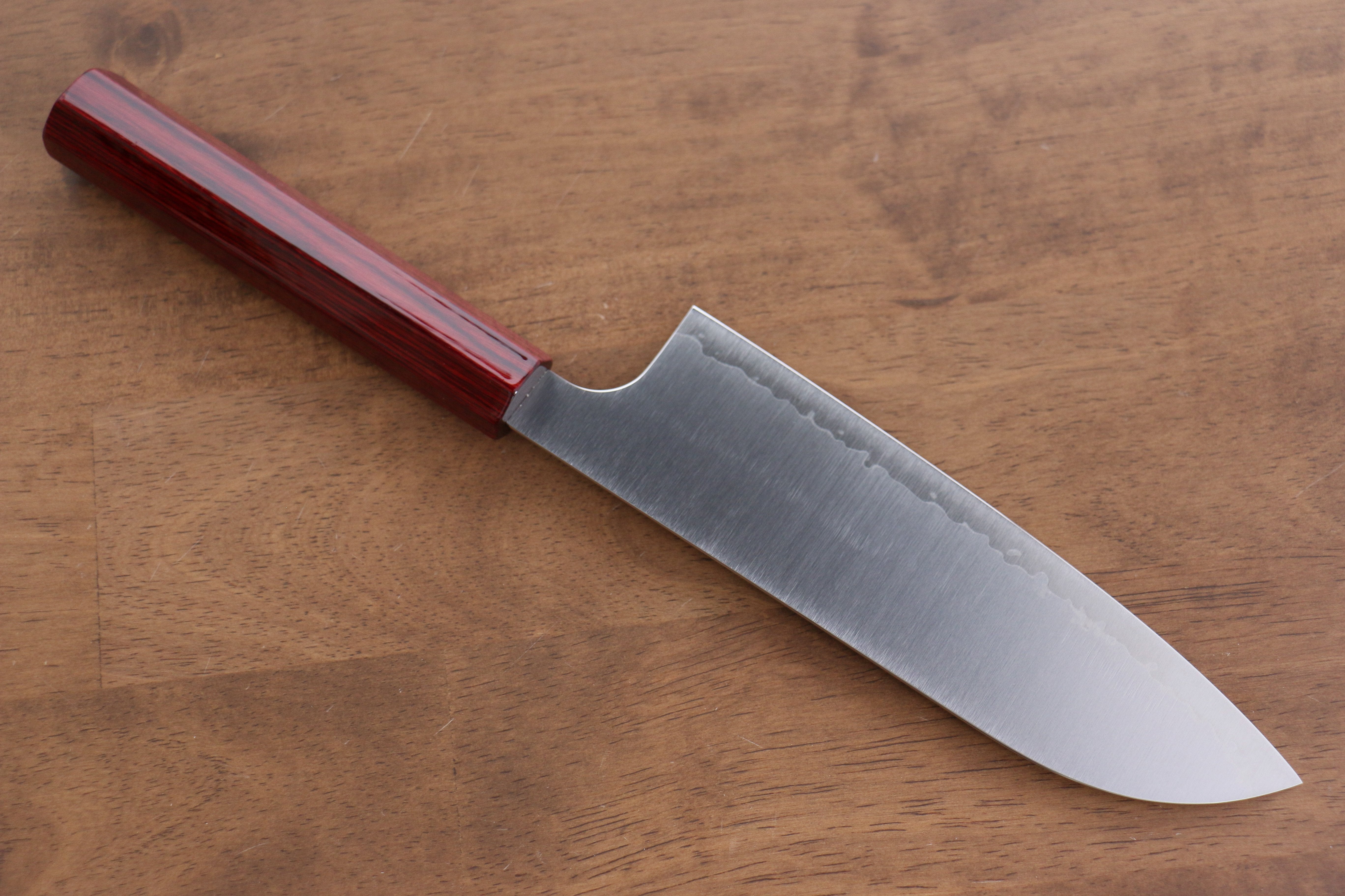 Kei Kobayashi SG2 Santoku 170mm Red Lacquered Handle - Seisuke Knife