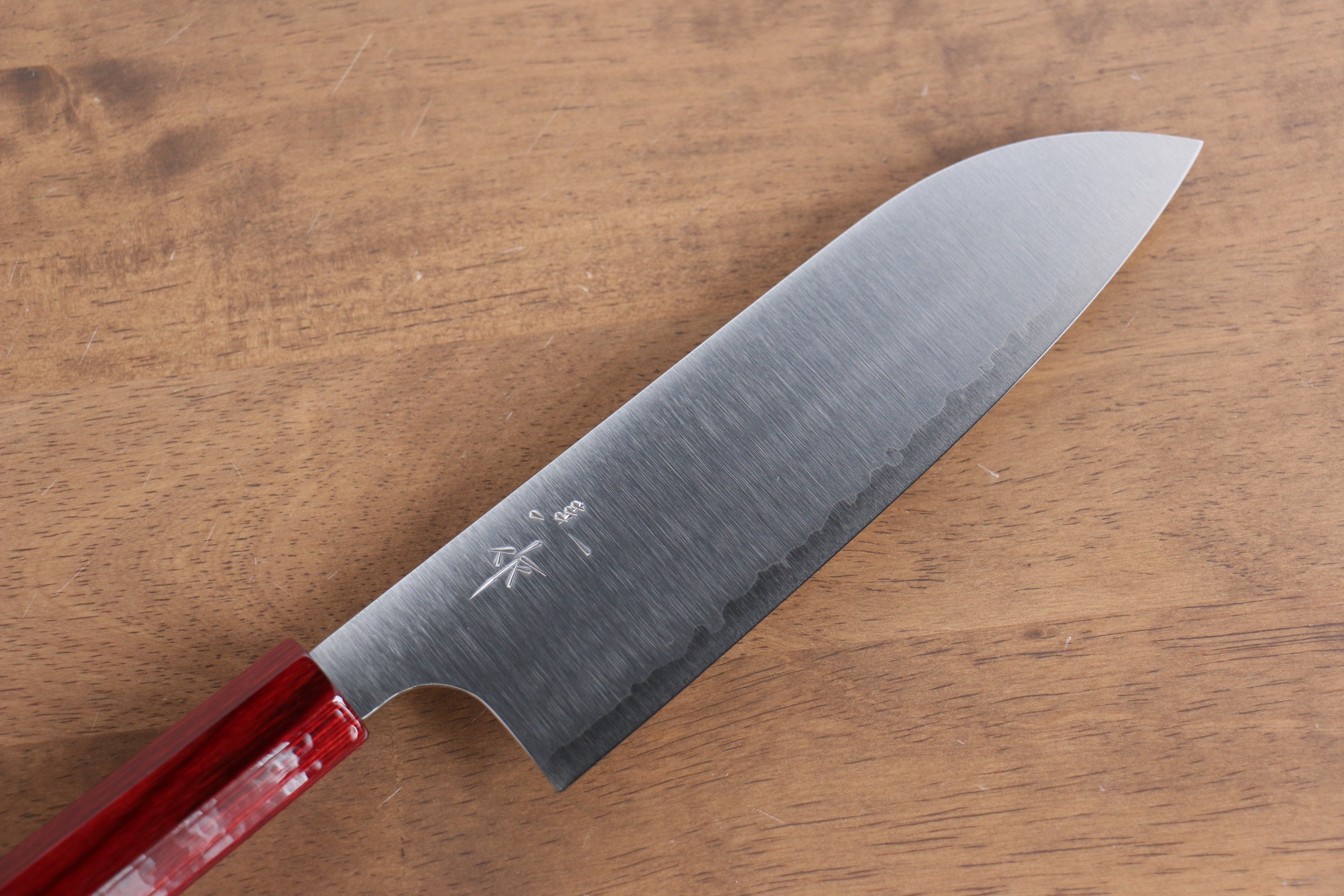 Kei Kobayashi SG2 Santoku 170mm Red Lacquered Handle - Seisuke Knife