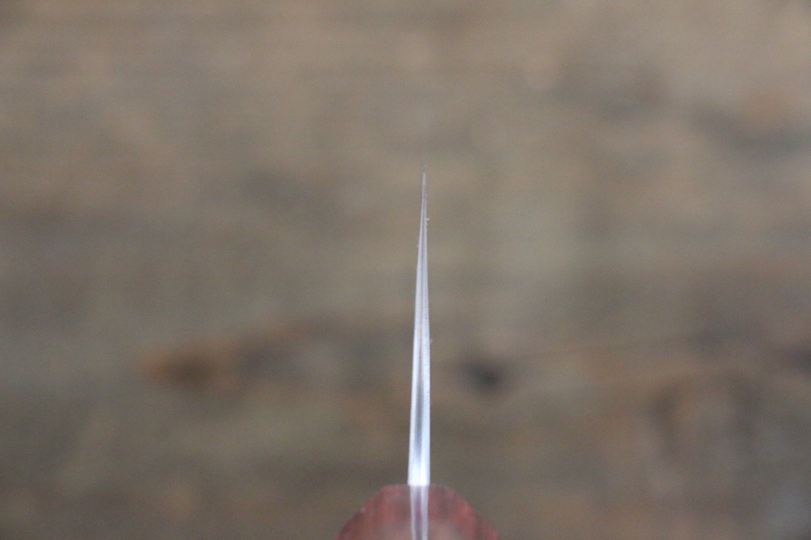 Yoshimi Kato Silver Steel No.3 Hammered Nakiri Japanese Chef Knife 165mm with Red Honduras Handle - Seisuke Knife