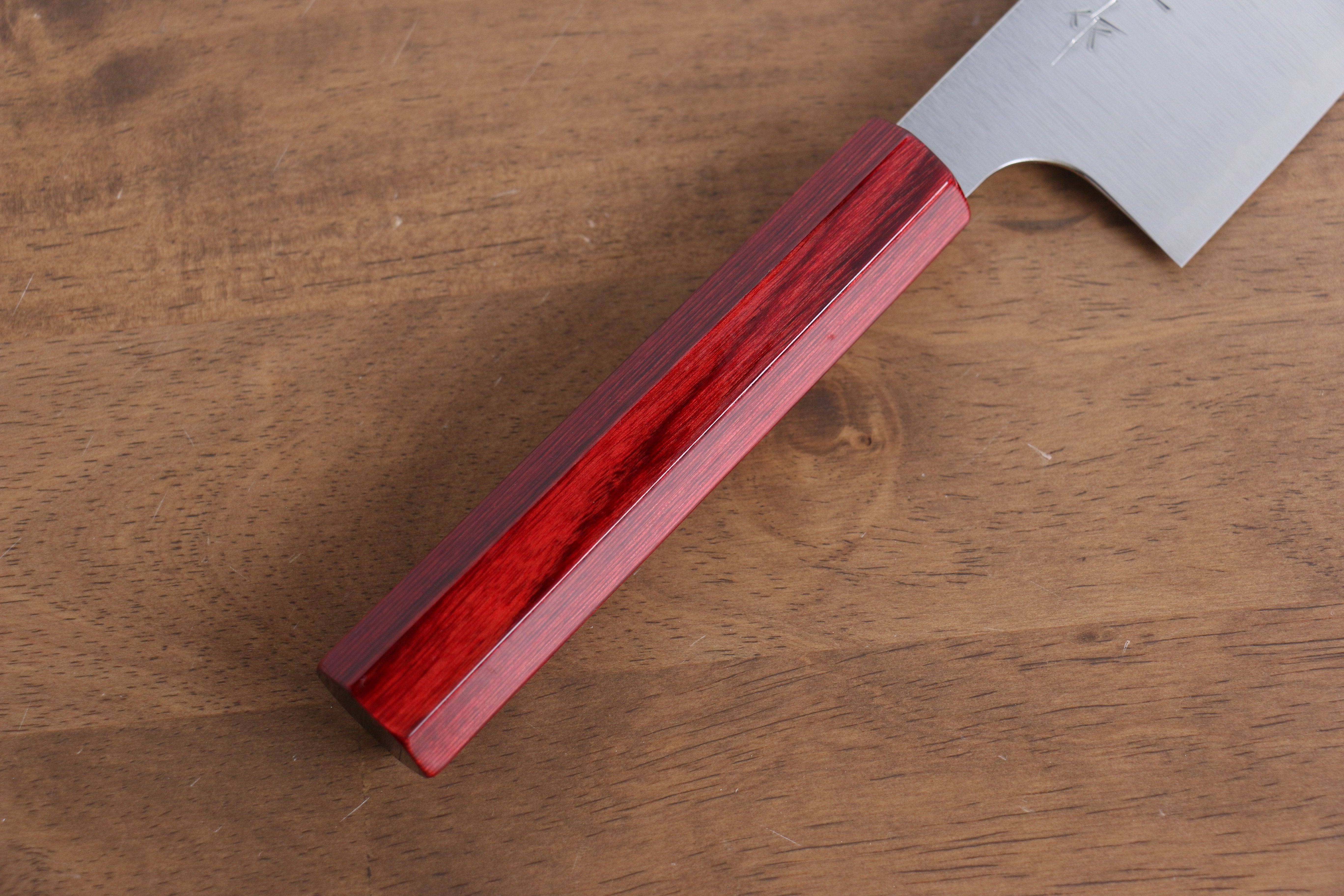 Kei Kobayashi SG2 Santoku 170mm Red Lacquered Handle - Seisuke Knife