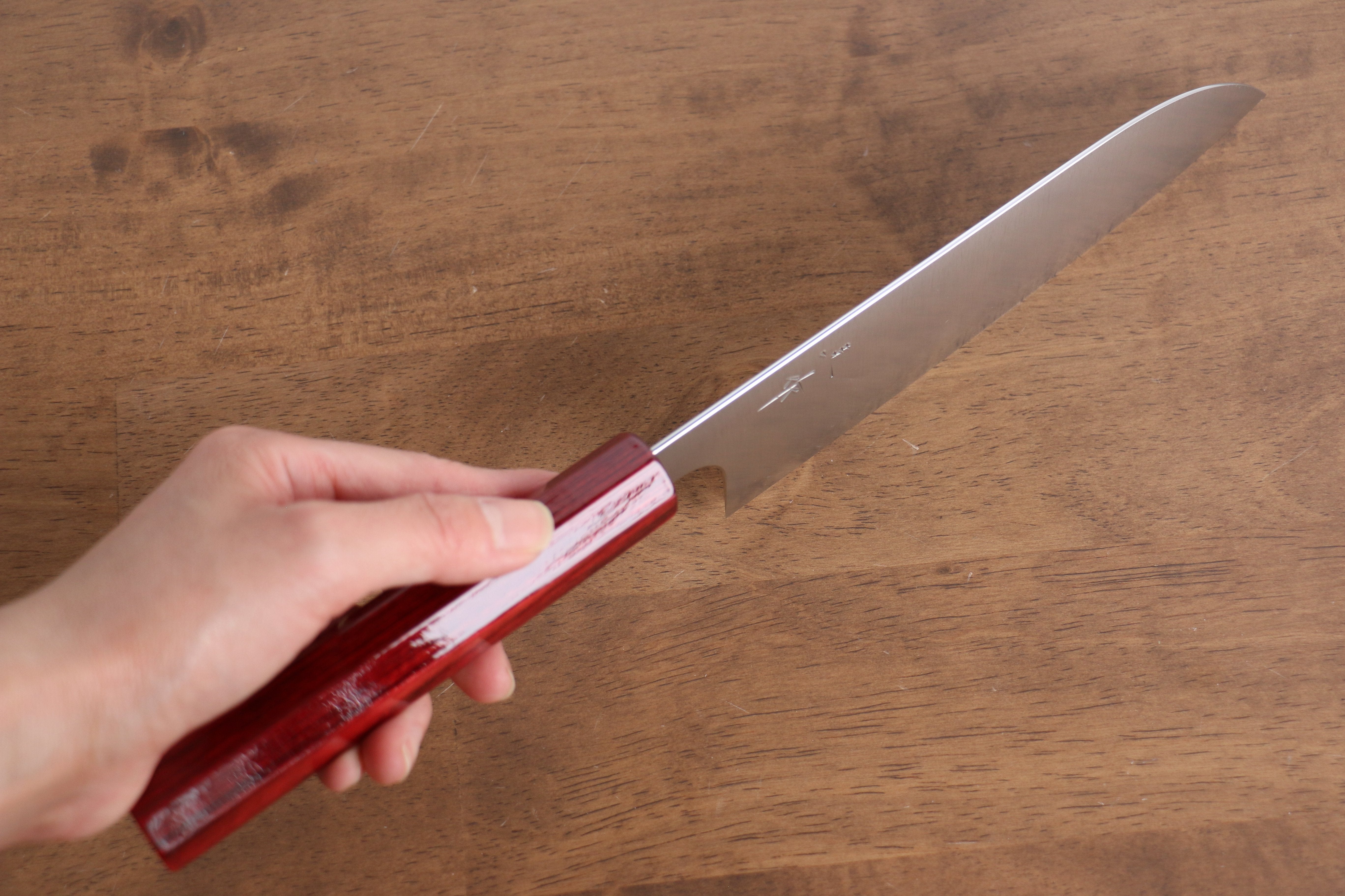 Kei Kobayashi SG2 Santoku 170mm Red Lacquered Handle - Seisuke Knife