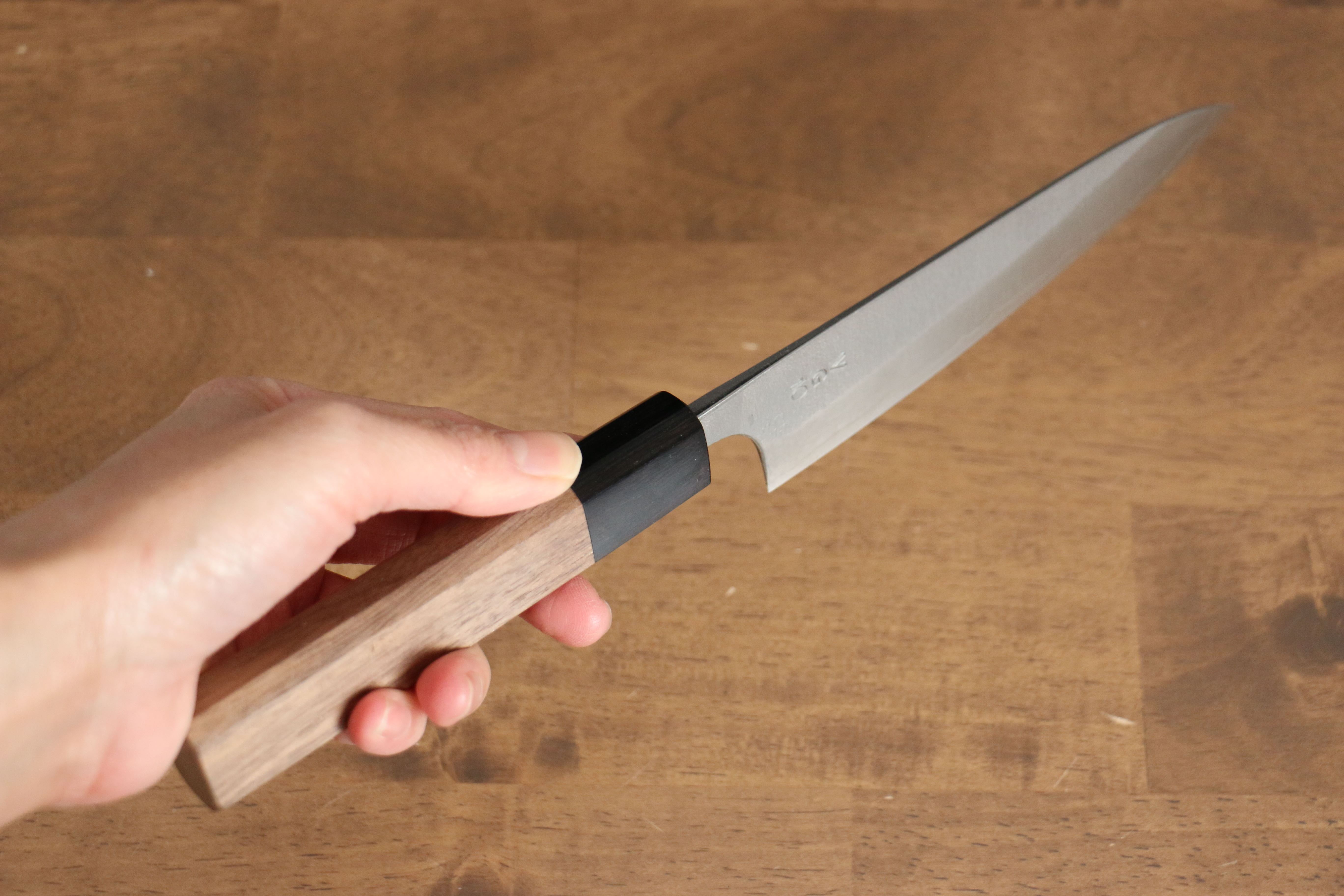 Nao Yamamoto VG10 Nashiji Damascus Petty-Utility 140mm Walnut Handle - Seisuke Knife
