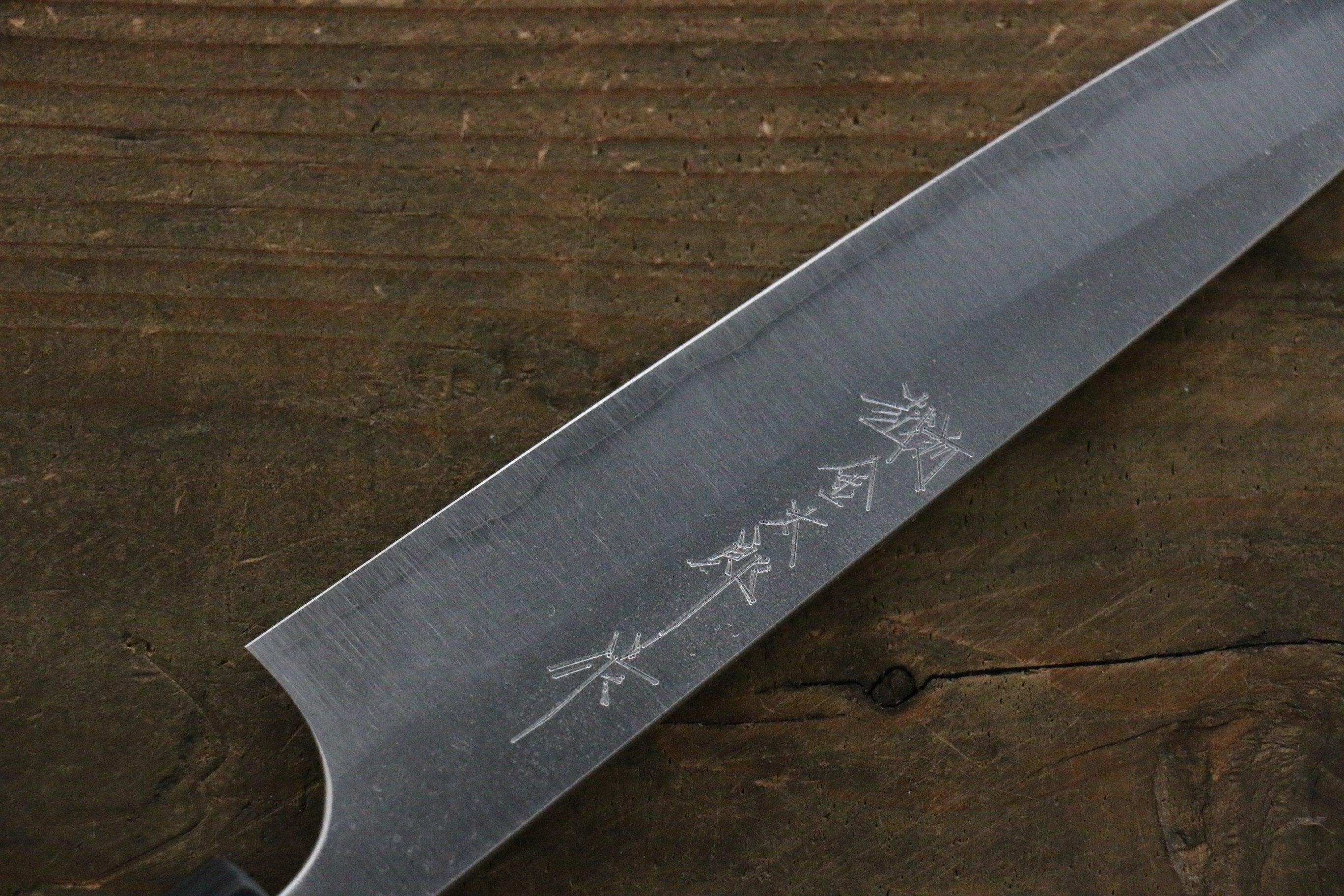 Yoshimi Kato Blue Super Clad Nashiji Petty-Utility Japanese Chef Knife 150mm with Black Honduras Handle - Seisuke Knife