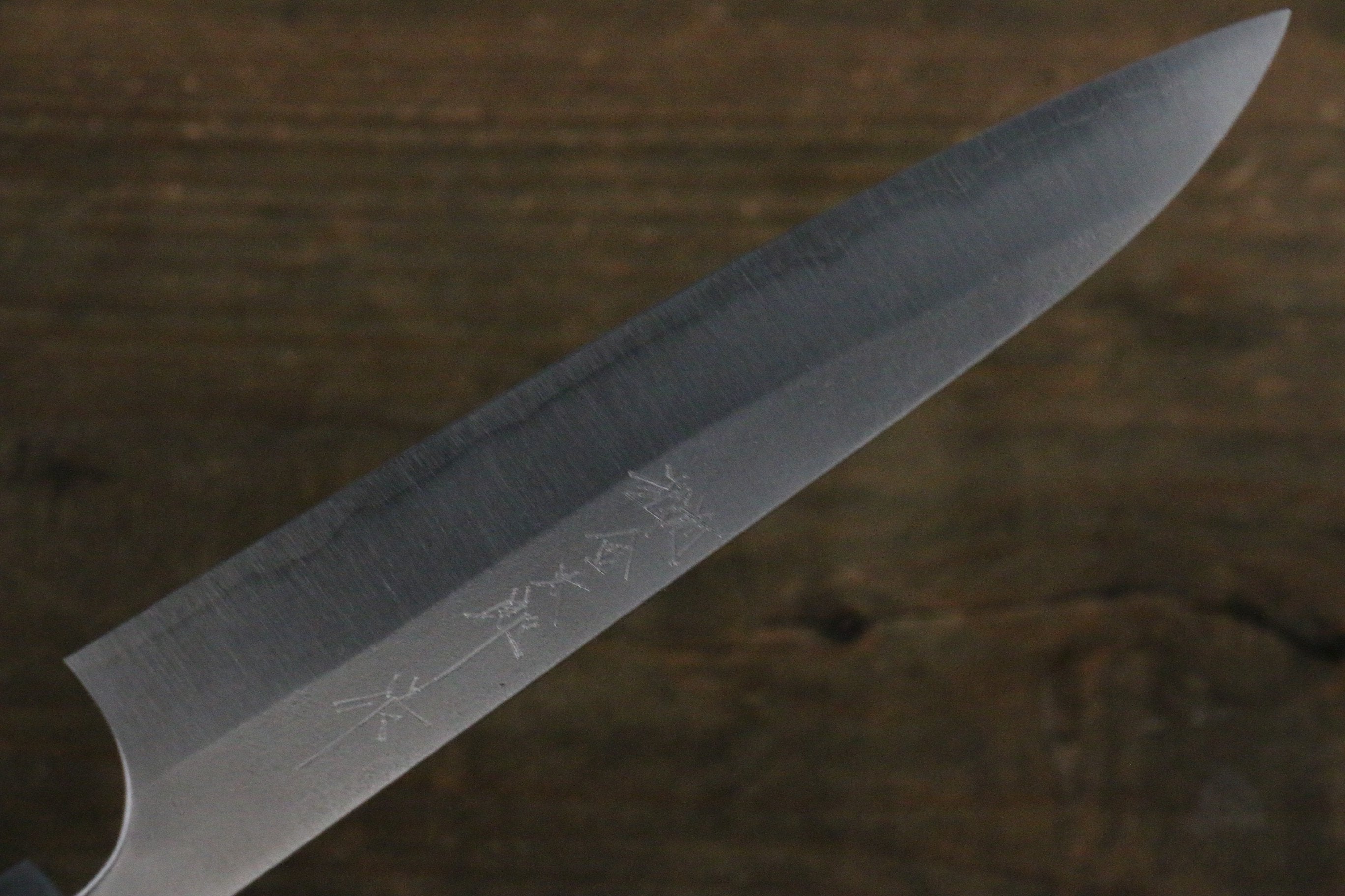 Yoshimi Kato Blue Super Clad Nashiji Petty-Utility Japanese Chef Knife 150mm with Black Honduras Handle - Seisuke Knife