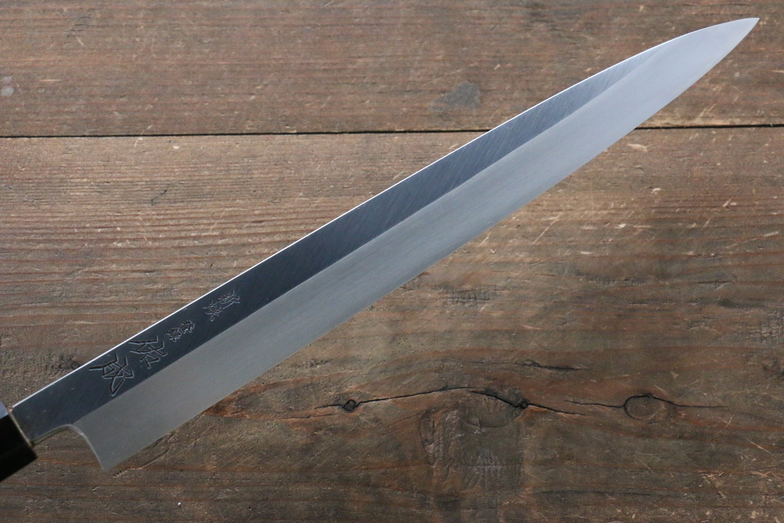 Sukenari VG10 2 Layer Mirrored Finish Yanagiba with Magnolia Handle - Seisuke Knife