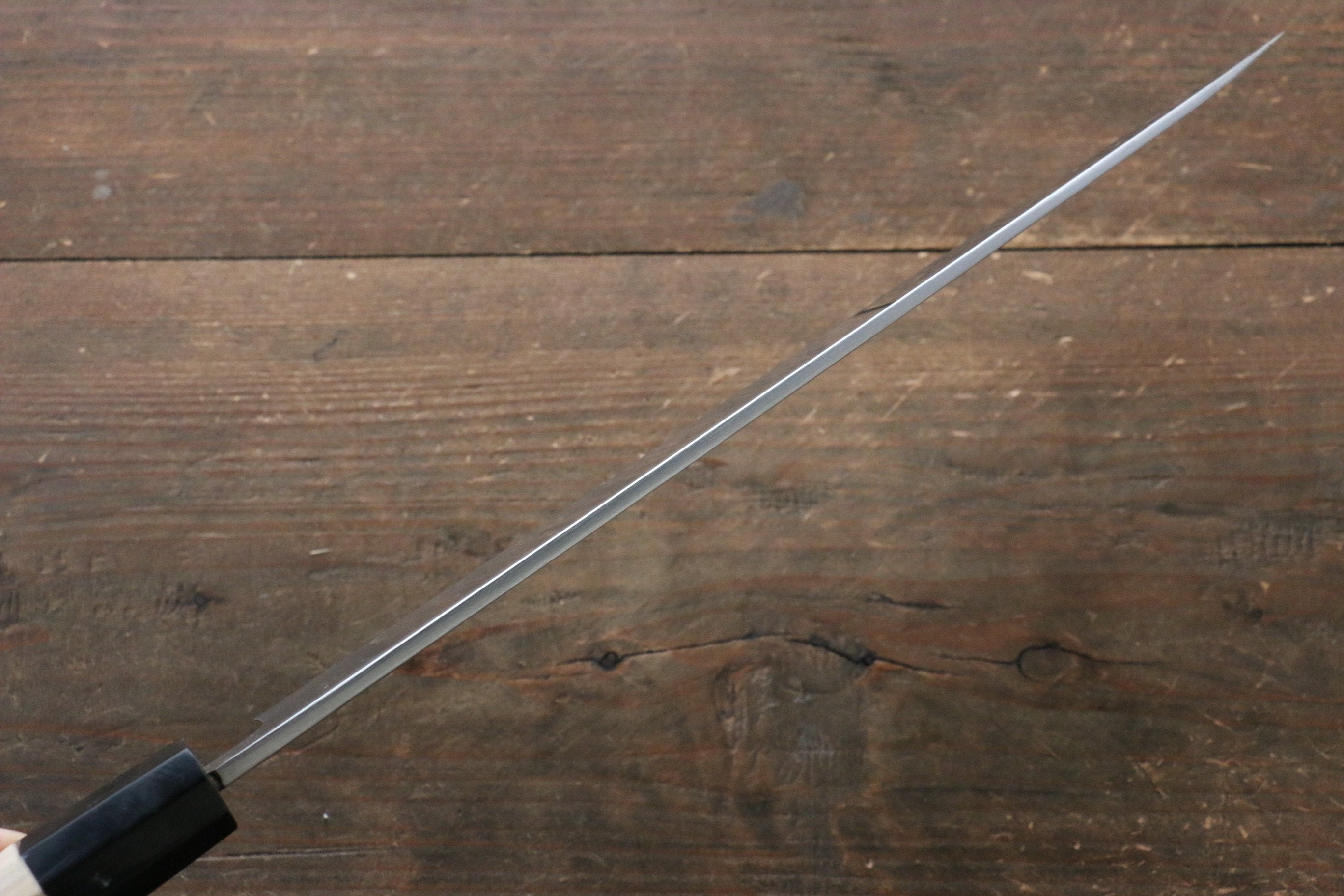 Sukenari VG10 2 Layer Mirrored Finish Yanagiba with Magnolia Handle - Seisuke Knife