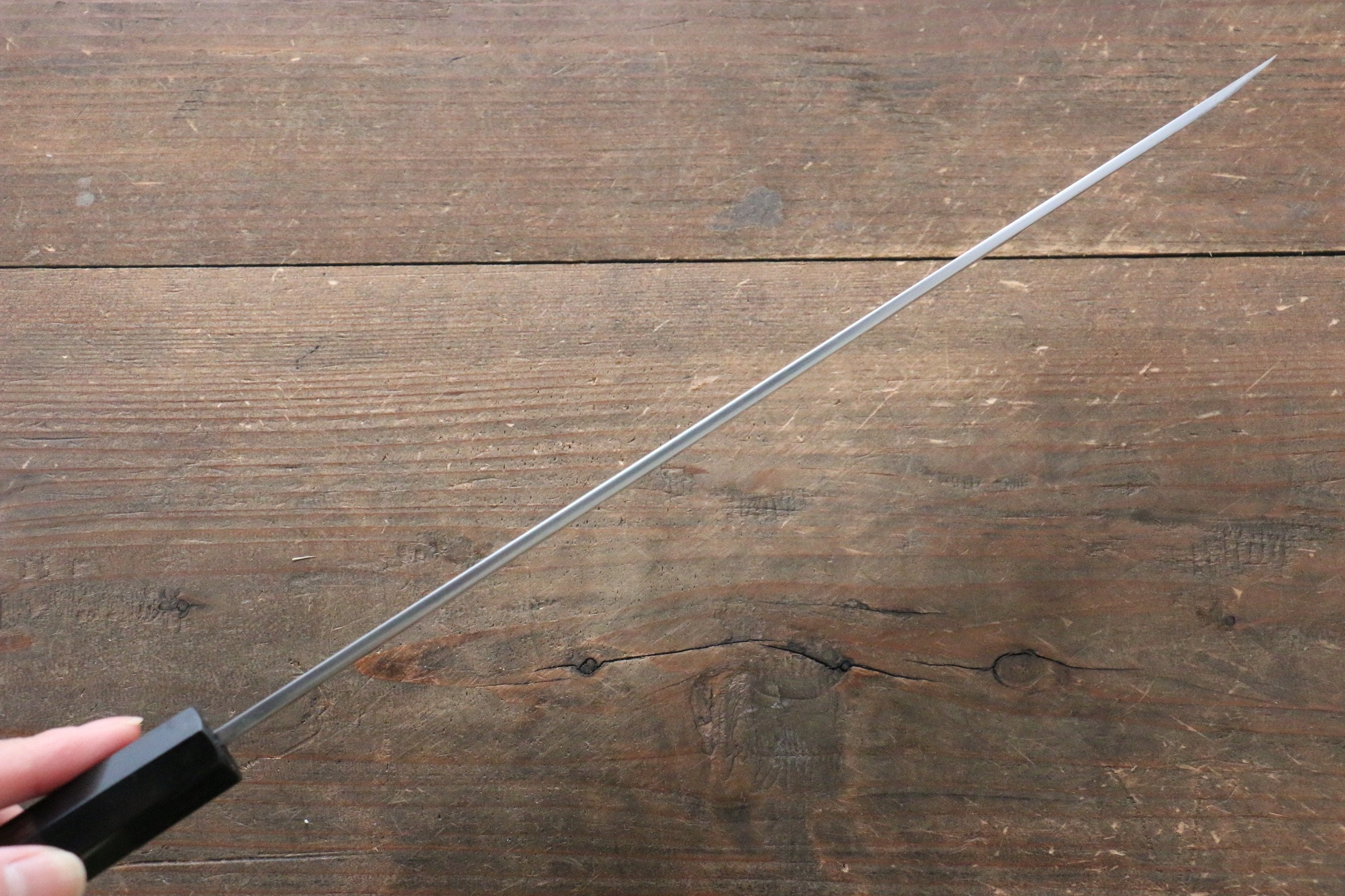 Sukenari super X Mirrored Finish Yanagiba with Magnolia Handle - Seisuke Knife