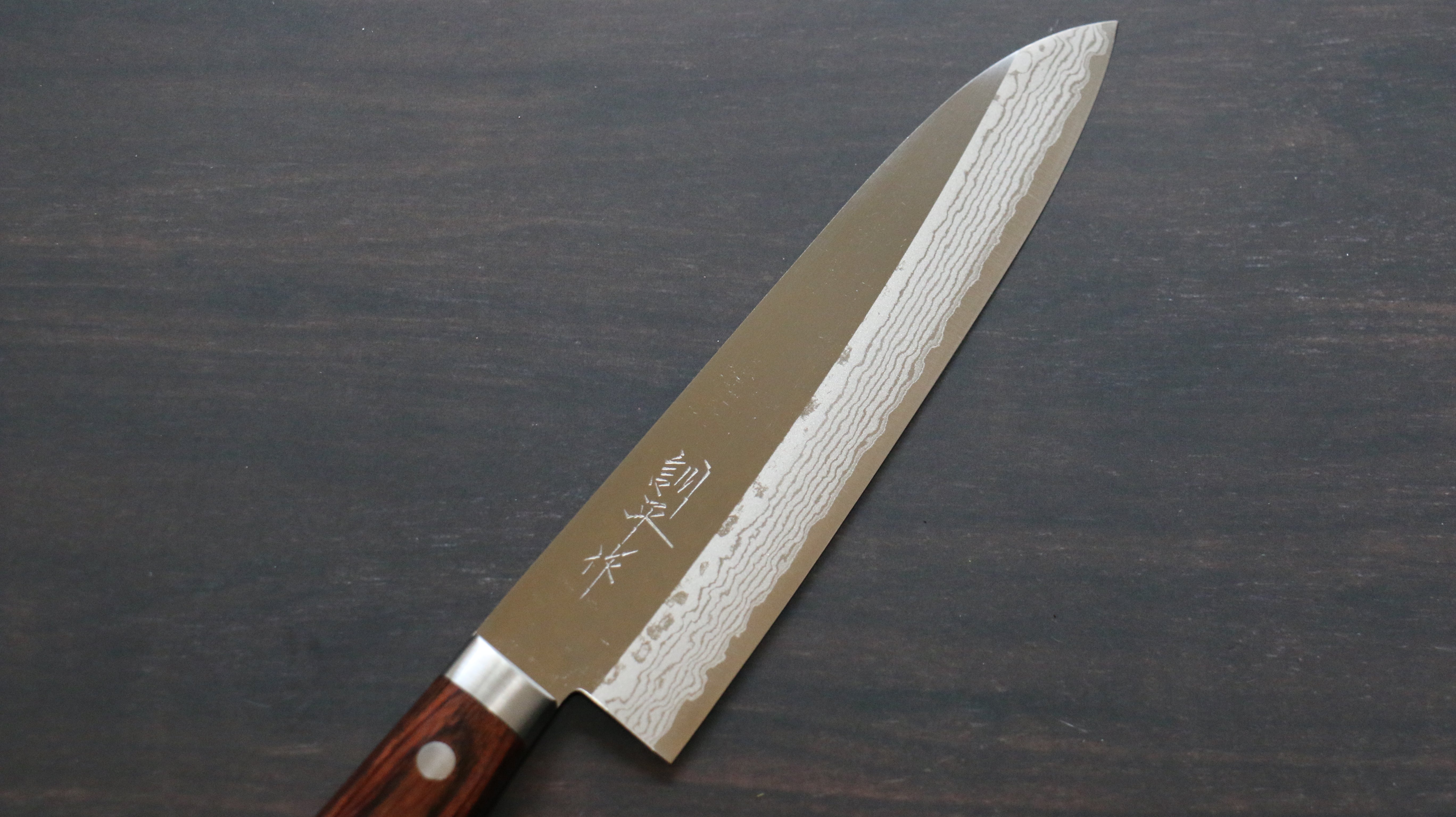 Kunihira Sairyu VG10 Migaki Finished Damascus Gyuto 180mm Mahogany Handle - Seisuke Knife