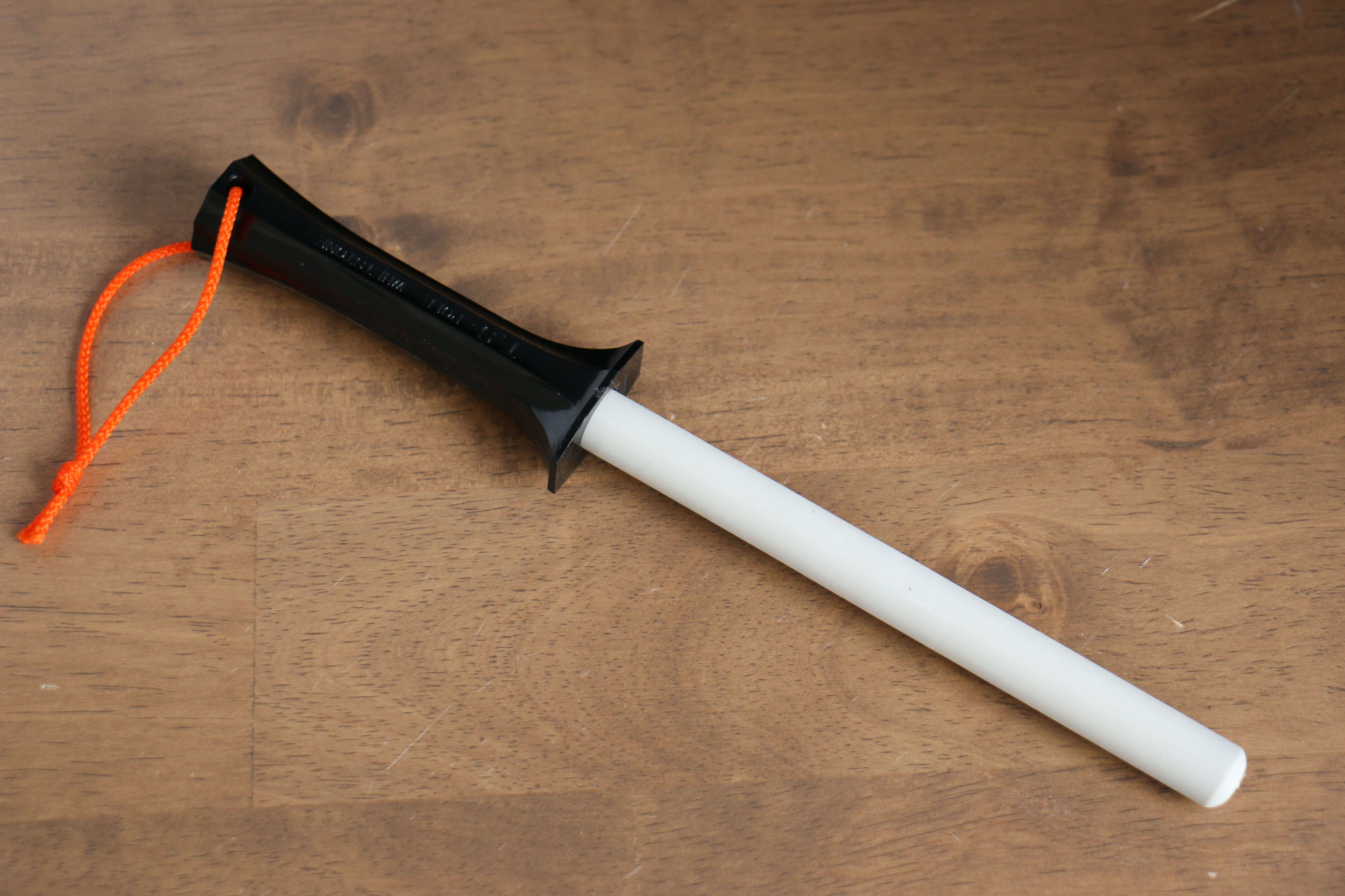 Fine Ceramic Honing Rod Black Plastic Handle - Seisuke Knife