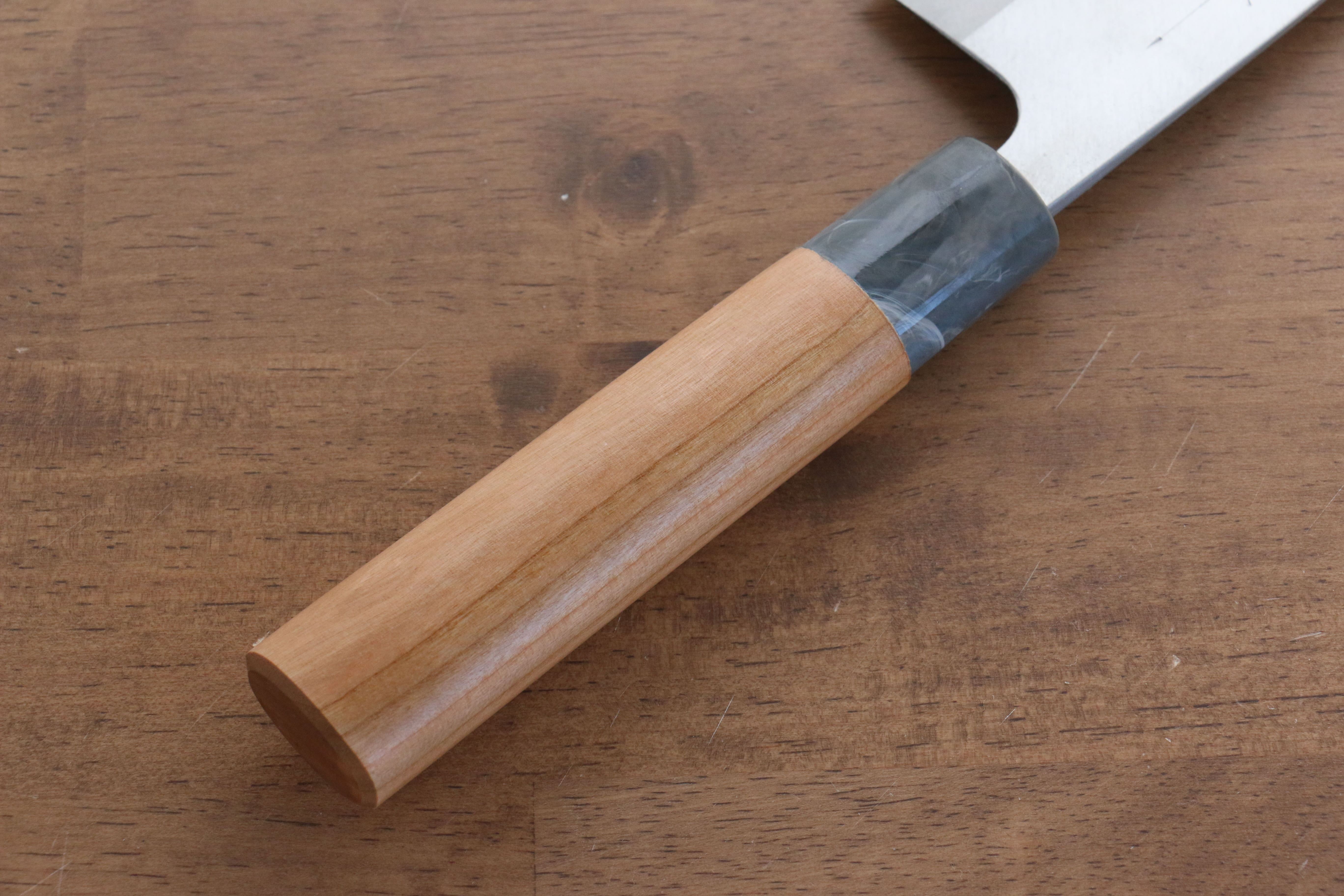 Nao Yamamoto White Steel No.2 Kasumitogi Nakiri 165mm with American Cherry Handle - Seisuke Knife