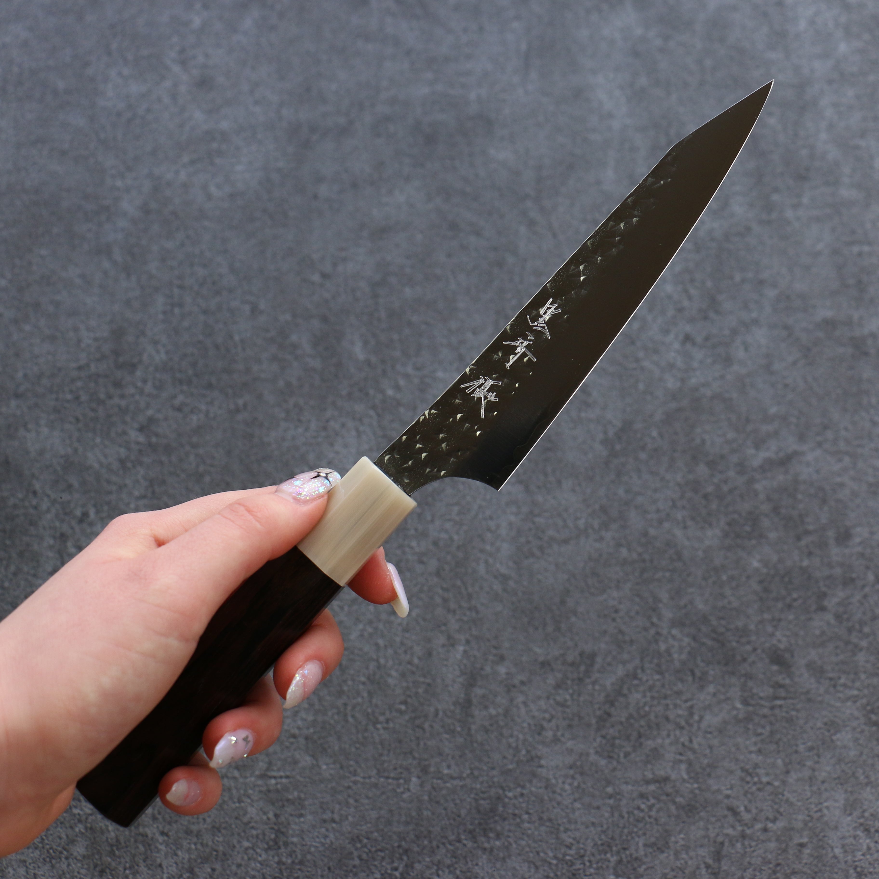 Yu Kurosaki Senko SG2 Hammered Petty-Utility 130mm Ebony Wood Handle - Seisuke Knife